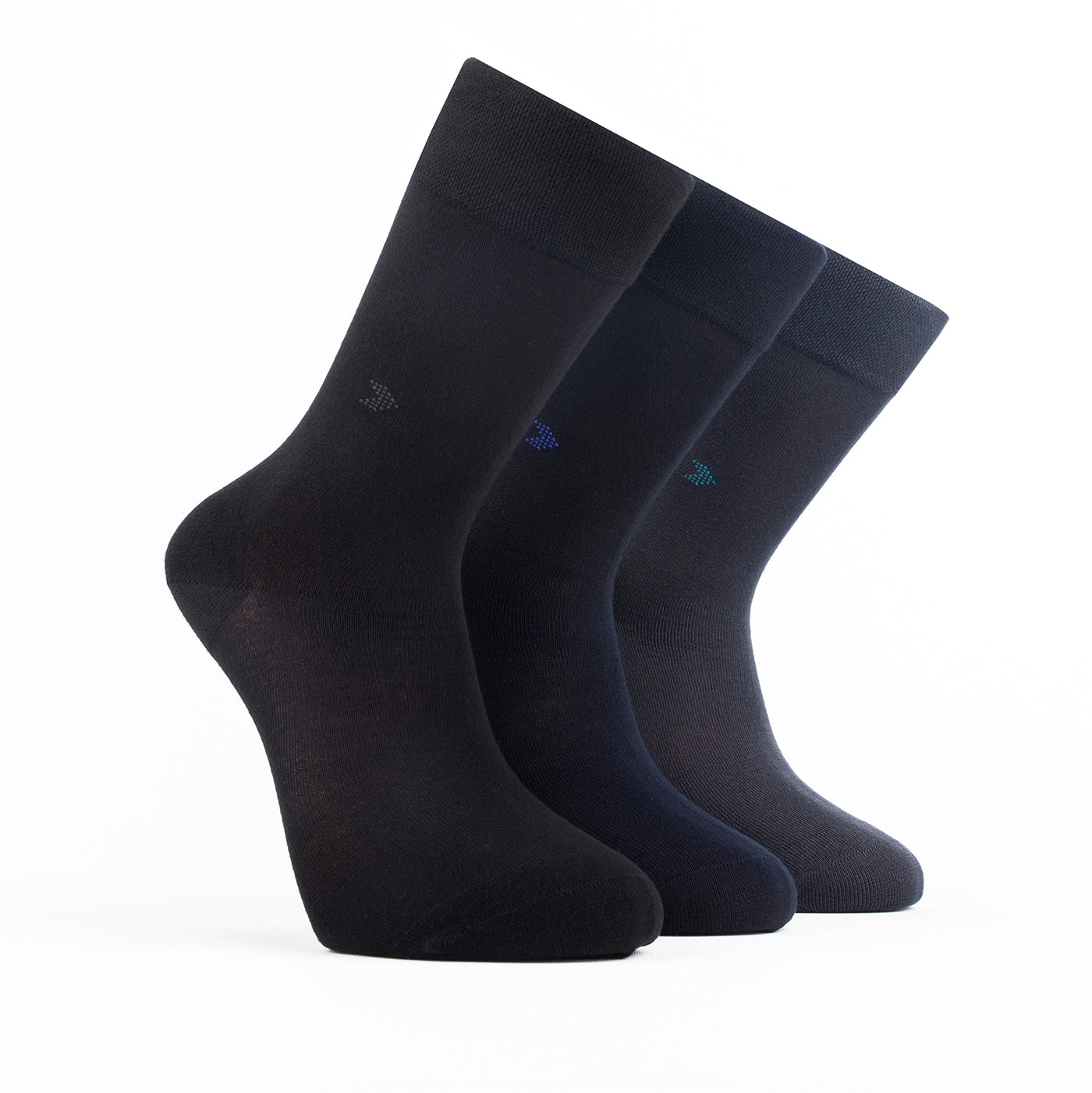 Bambooven Calcetines ligeros para vestir y pantalones para hombre, súper suaves, bambú de primera calidad, sin olores y transpirables, calcetines hasta la pantorrilla, calcetines redondos (paquete de 3) -509