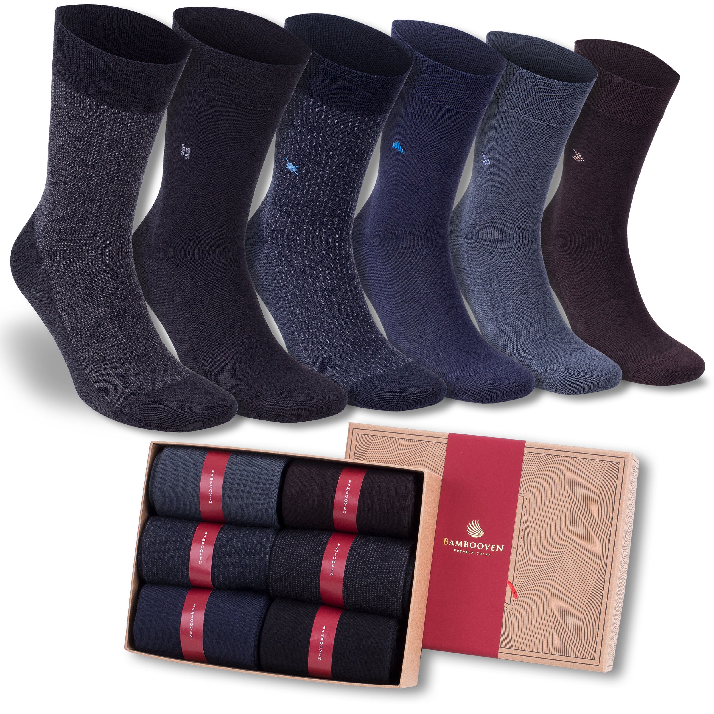 Men’s Bamboo Dress & Trouser Socks 6-Pack - 544 - Bambooven