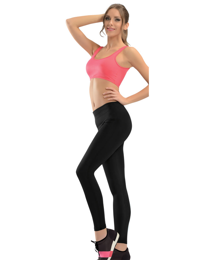 200 denier seamless opaque black leggings