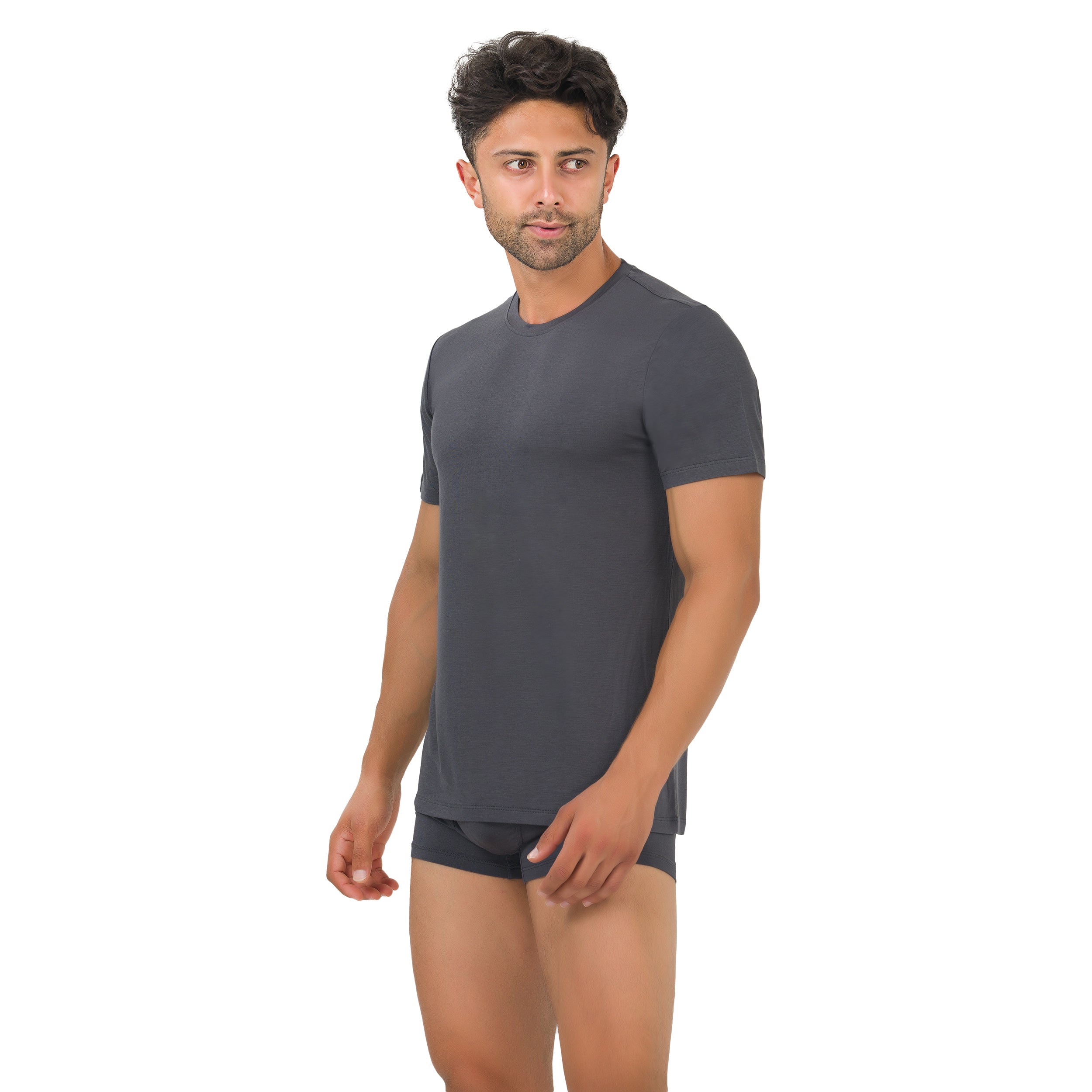 Maillots de corps ras du cou en bambou pour homme (lot de 3)