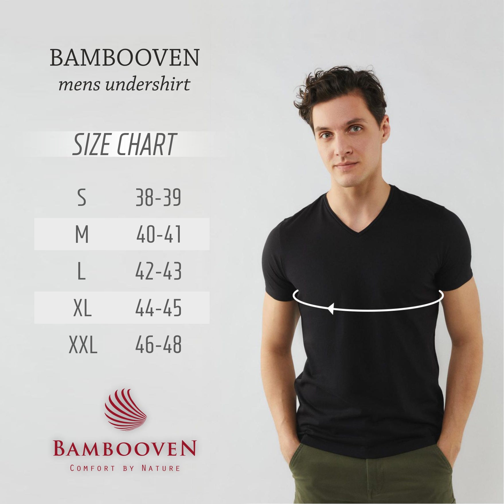 Men's Bamboo V-Neck Undershirt (3 Pack) - Bambooven
