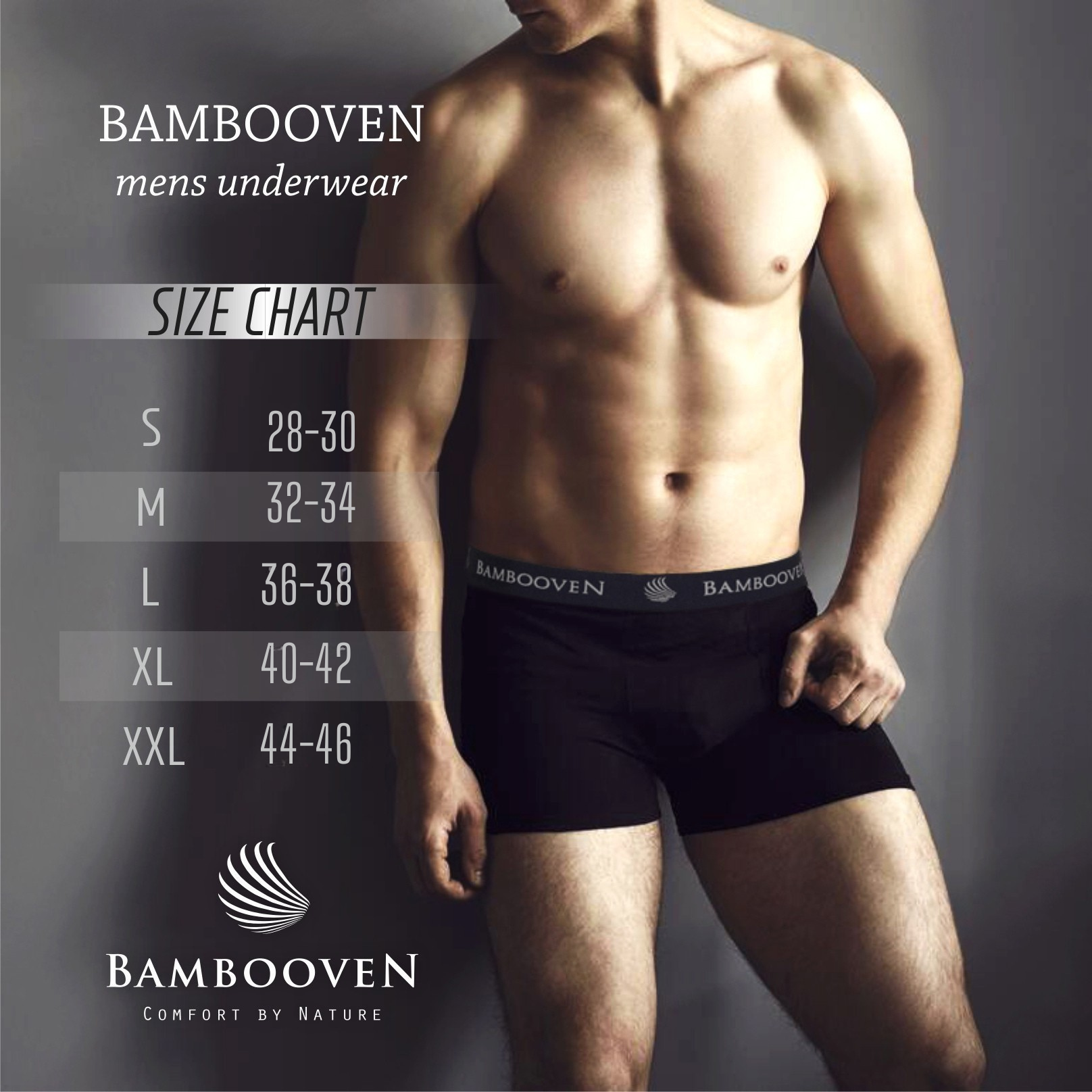 Lot de 4 boxers en bambou pour homme avec pochette