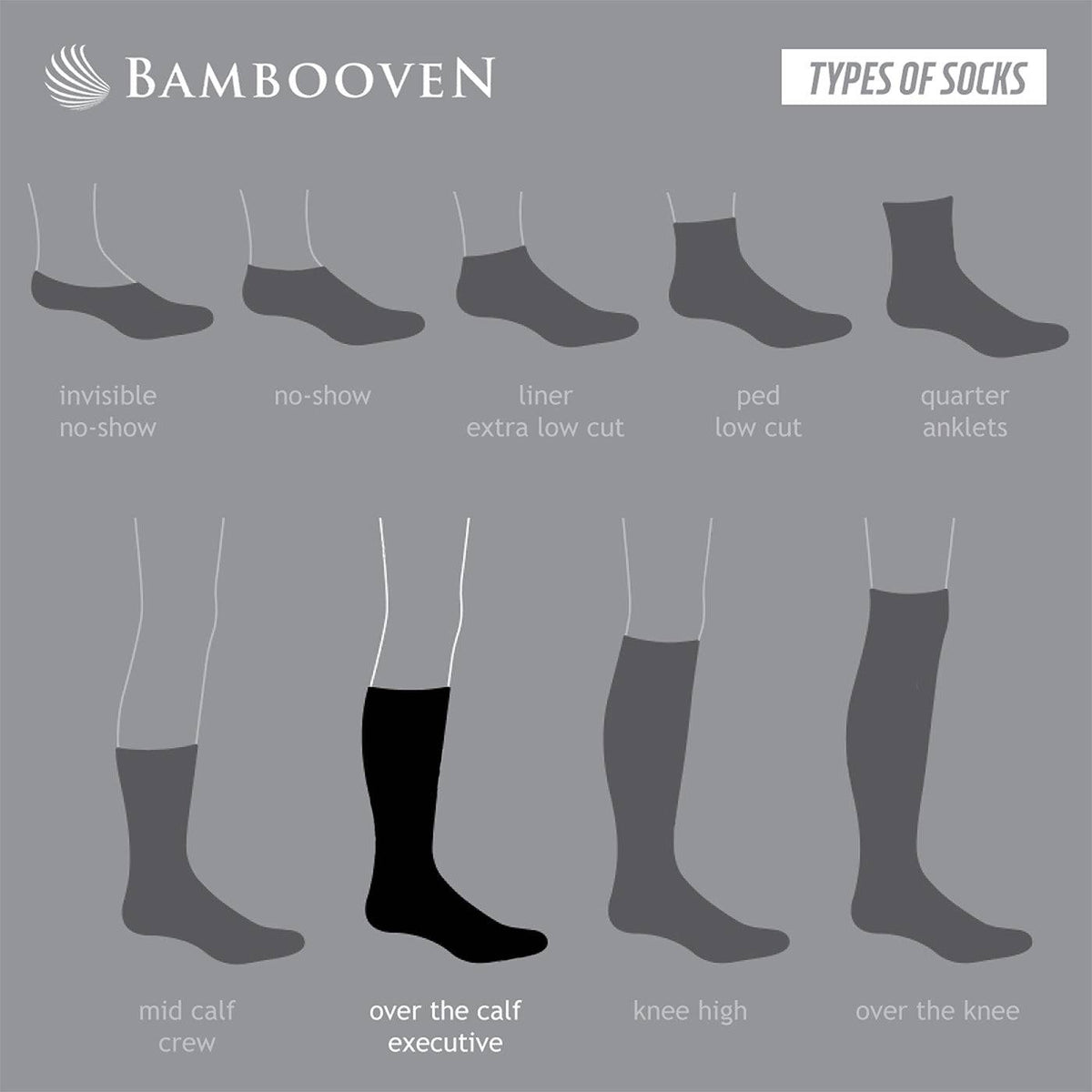 Men’s Bamboo Diabetic Dress Socks Multi-Pack, Grey & Black