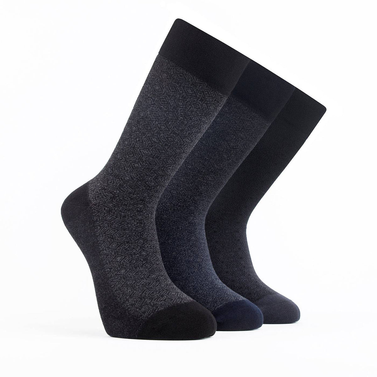 Men’s Bamboo Dress Socks 3-Pack, Caspian