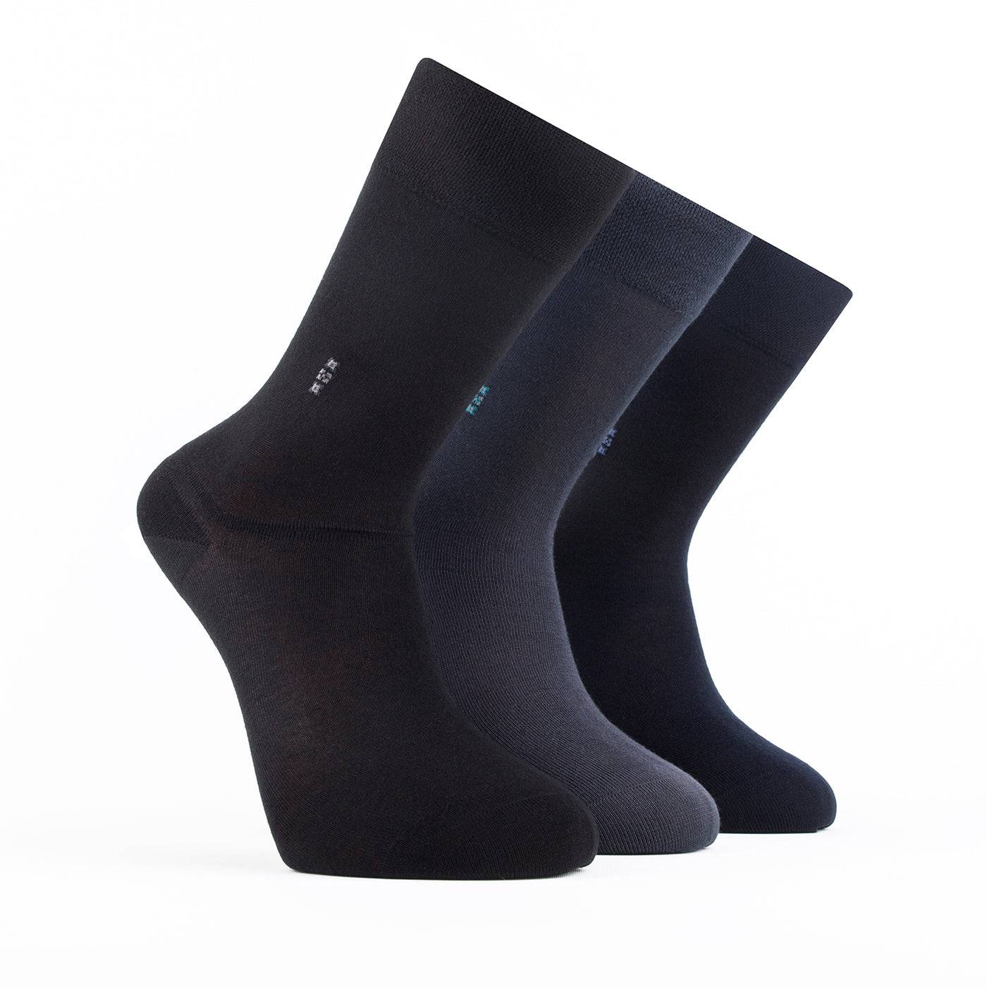 Bambooven Men’s Lightweight Dress and Trouser Socks – Super Soft, Premium Bamboo, Odor Free and Breathable, Calf Socks, Crew Socks (3 Pack) - Bambooven