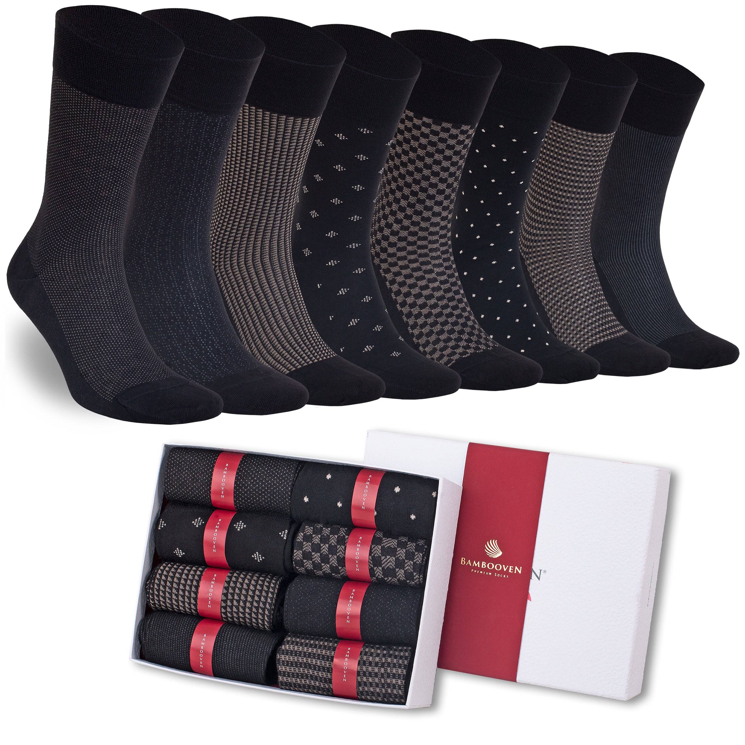Men’s Bamboo Lightweight Dress & Trouser Socks - (8 Pack) 636 - Bambooven