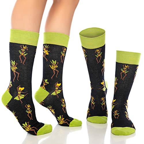 Fun Crew Socks for Men and Women – Colorful Cotton Novelty 6-Pack - Bambooven