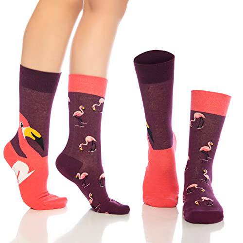 Fun Crew Socks for Men and Women – Colorful Cotton Novelty 6-Pack - Bambooven
