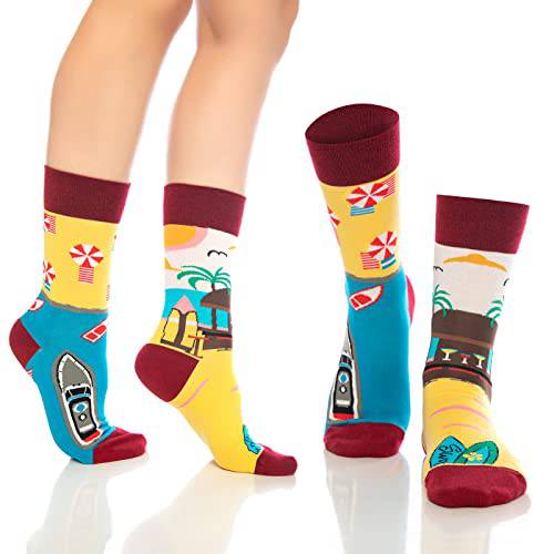 Fun Crew Socks for Men and Women – Colorful Cotton Novelty 6-Pack - Bambooven