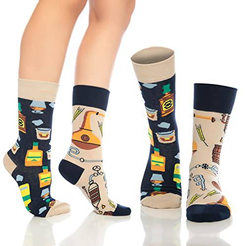 Fun Crew Socks for Men and Women – Colorful Cotton Novelty 6-Pack - Bambooven