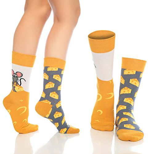 Fun Crew Socks for Men and Women – Colorful Cotton Novelty 6-Pack - Bambooven