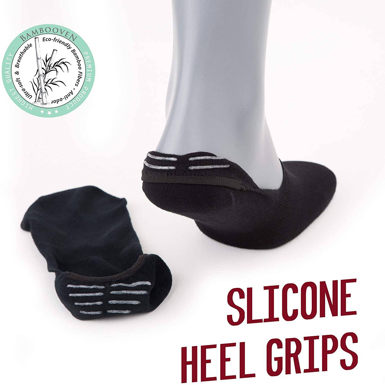 Women's Bamboo No Show Invisible Socks 6-Pack - 612 - Bambooven