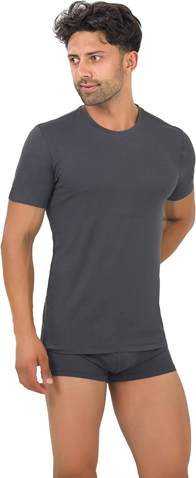 Men's Bamboo Crew Neck Undershirts (3-Pack) - Bambooven