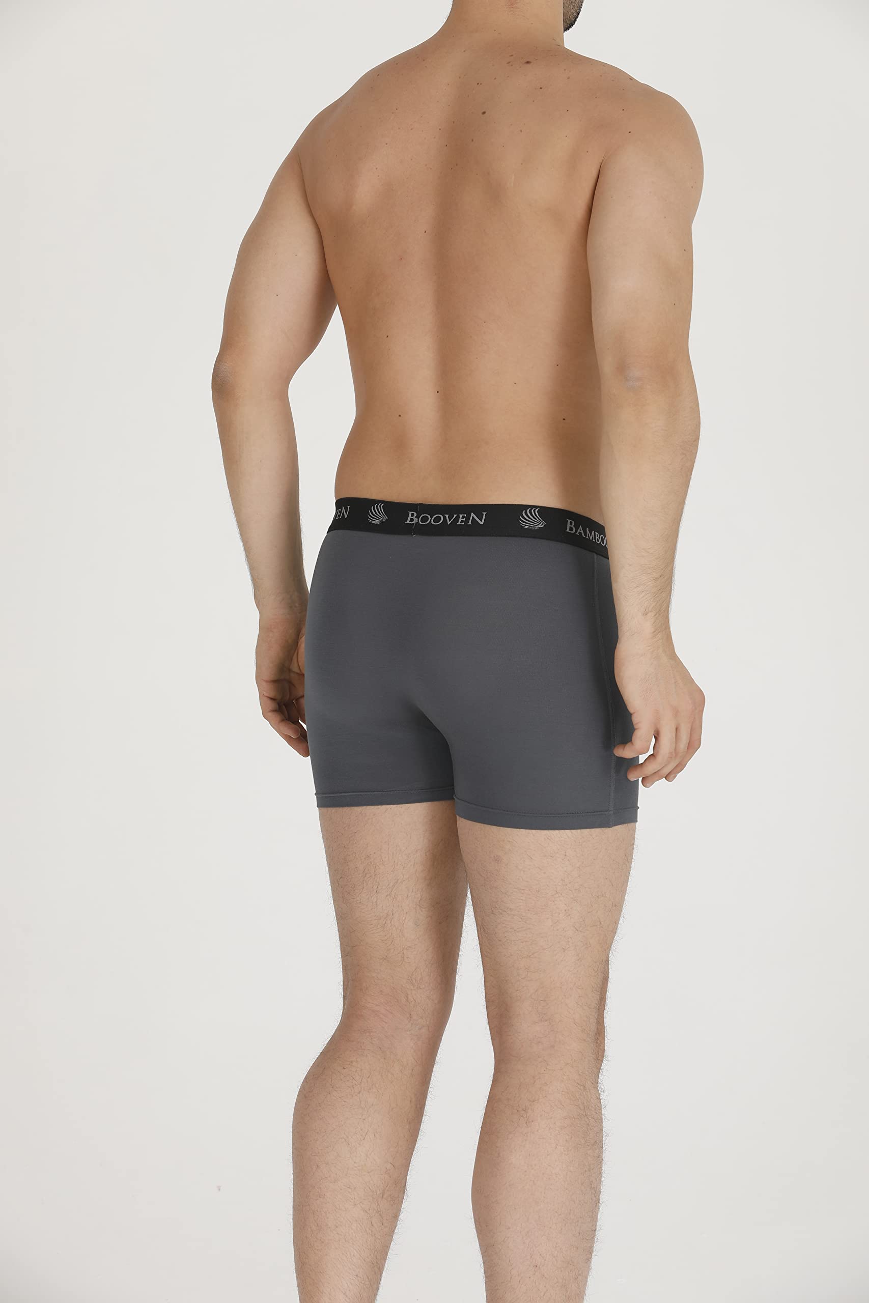 Men's Breathable Bamboo Boxer Briefs with Fly โ Sweat-Wicking (4 Pack) - Bambooven