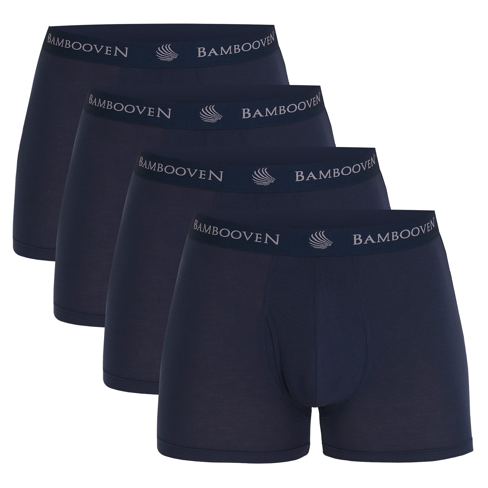 Men's Breathable Bamboo Boxer Briefs with Fly โ Sweat-Wicking (4 Pack) - Bambooven