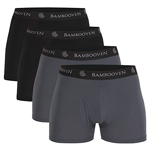 Men's Breathable Bamboo Boxer Briefs with Fly โ Sweat-Wicking (4 Pack) - Bambooven