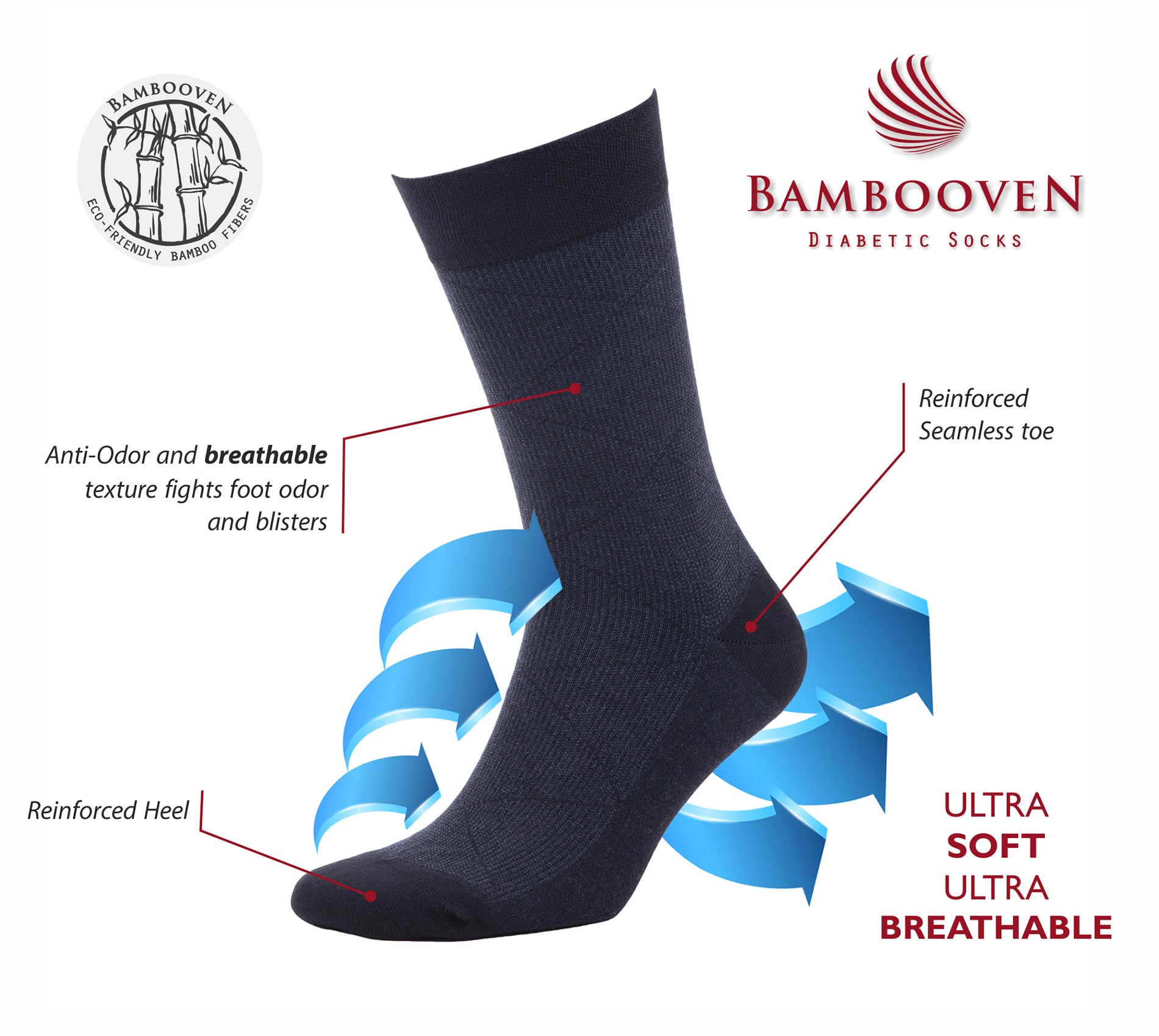 Men’s Bamboo Dress & Trouser Socks 6-Pack - 595 - Bambooven