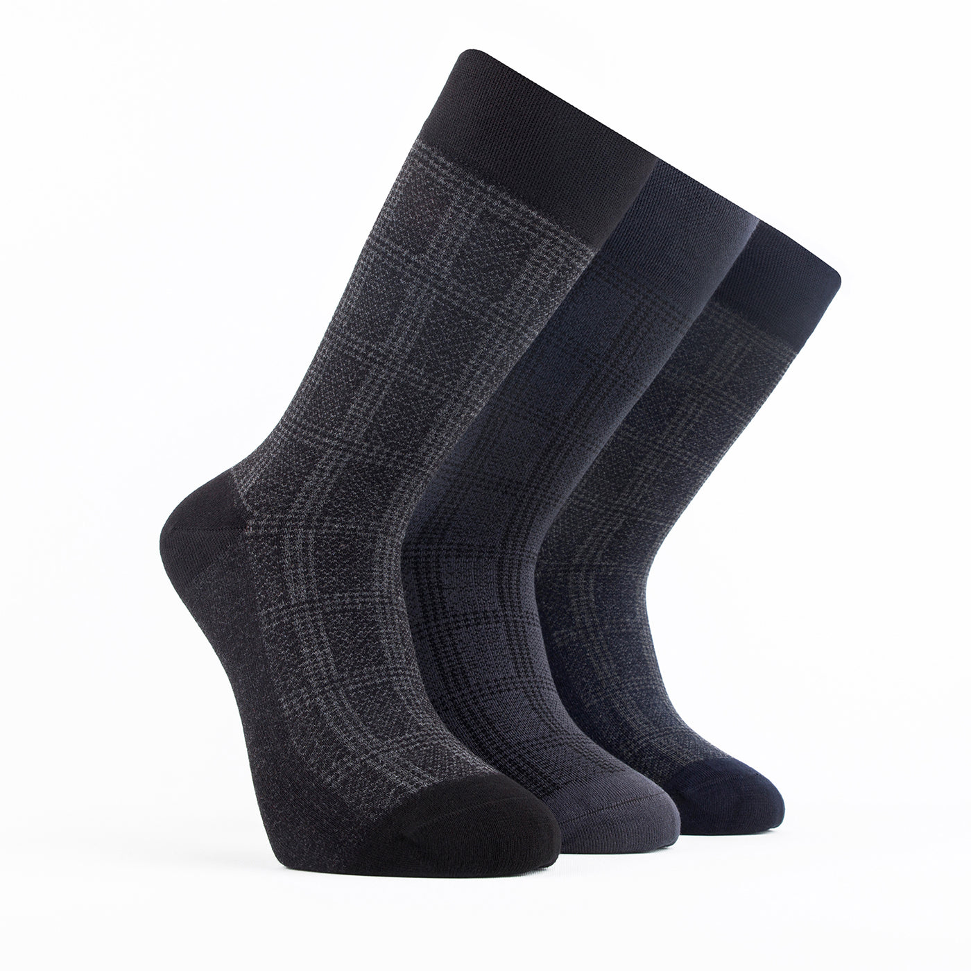 Chaussettes pour homme Bambooven – Ultra douces, en bambou de qualité supérieure, sans odeur et respirantes, chaussettes mi-mollet, chaussettes mi-mollet, fibres de bambou de luxe (lot de 3) - 406