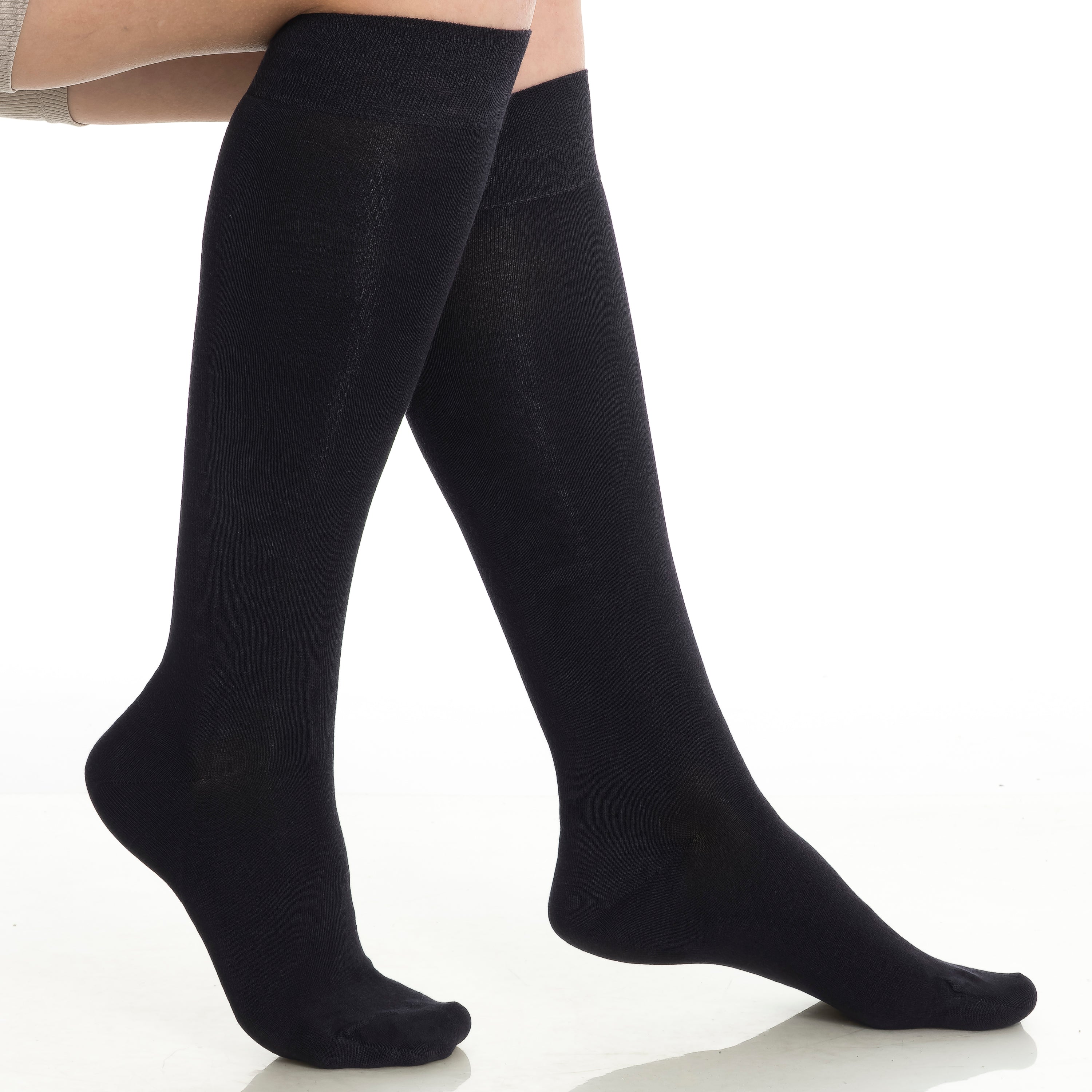 BAMBOOVEN Women's Rayon Made From Bamboo Knee High 4 Pairs Socks - Bambooven