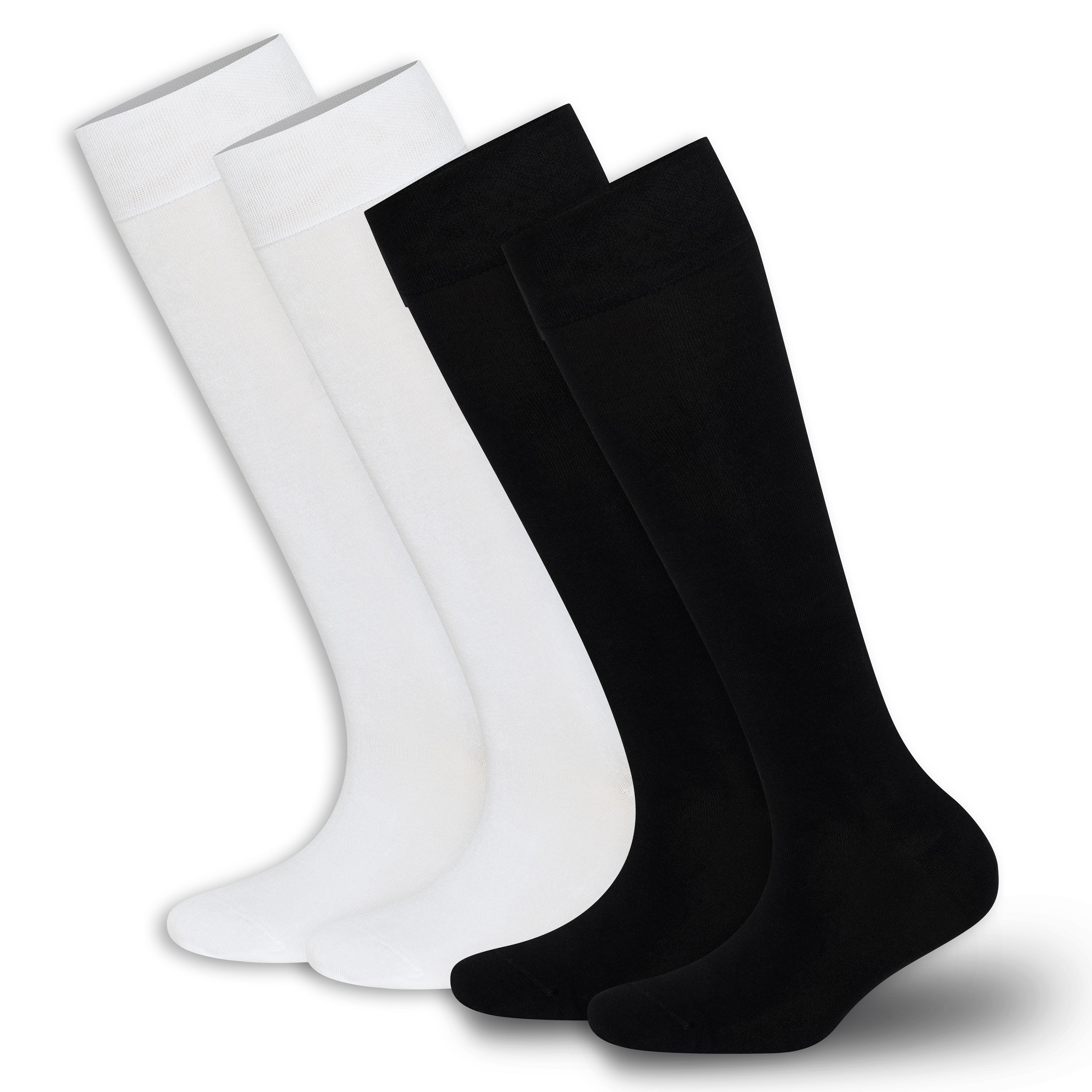 BAMBOOVEN Women's Rayon Made From Bamboo Knee High 4 Pairs Socks - Bambooven