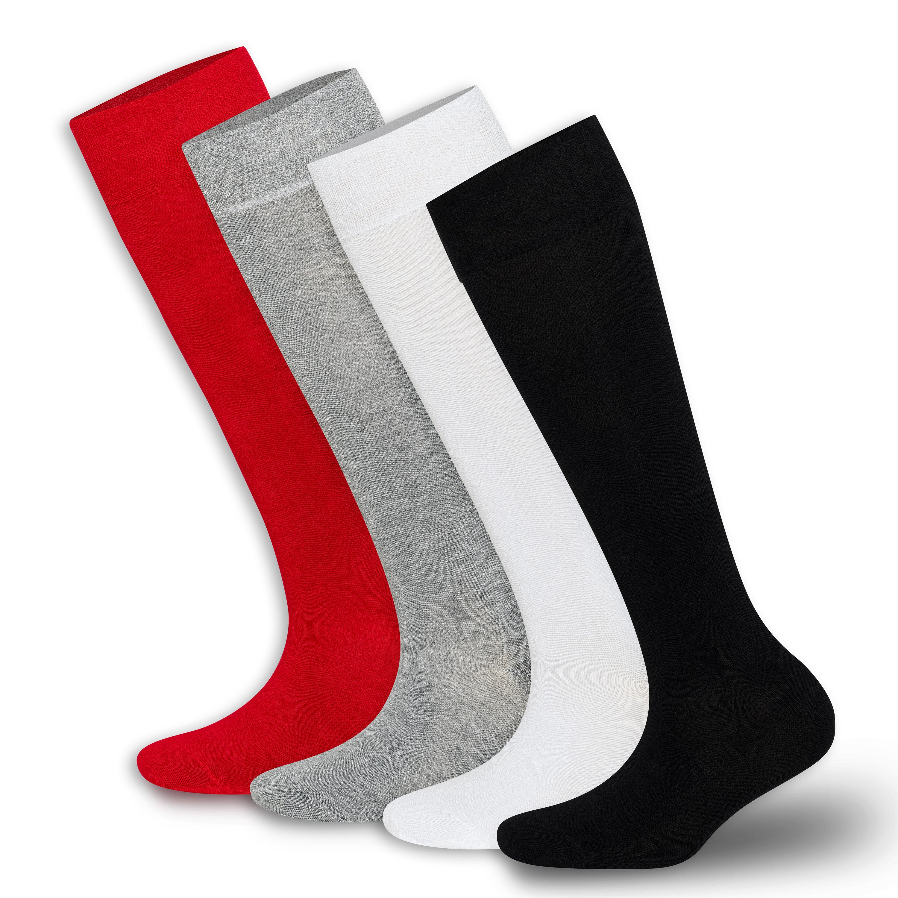 BAMBOOVEN Women's Rayon Made From Bamboo Knee High 4 Pairs Socks - Bambooven