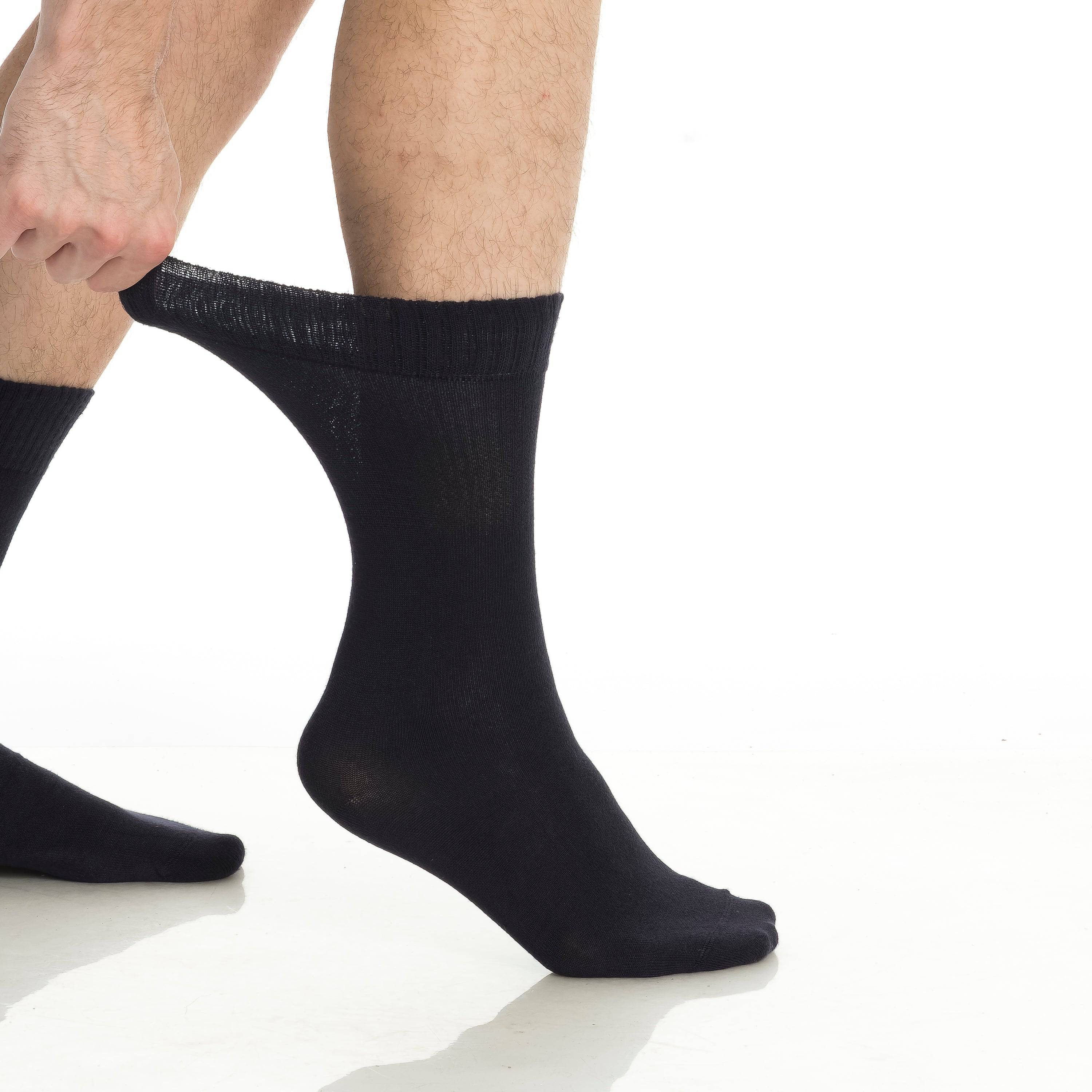 Bamboo Diabetic Crew Socks for Men and Women (4 Pairs)
