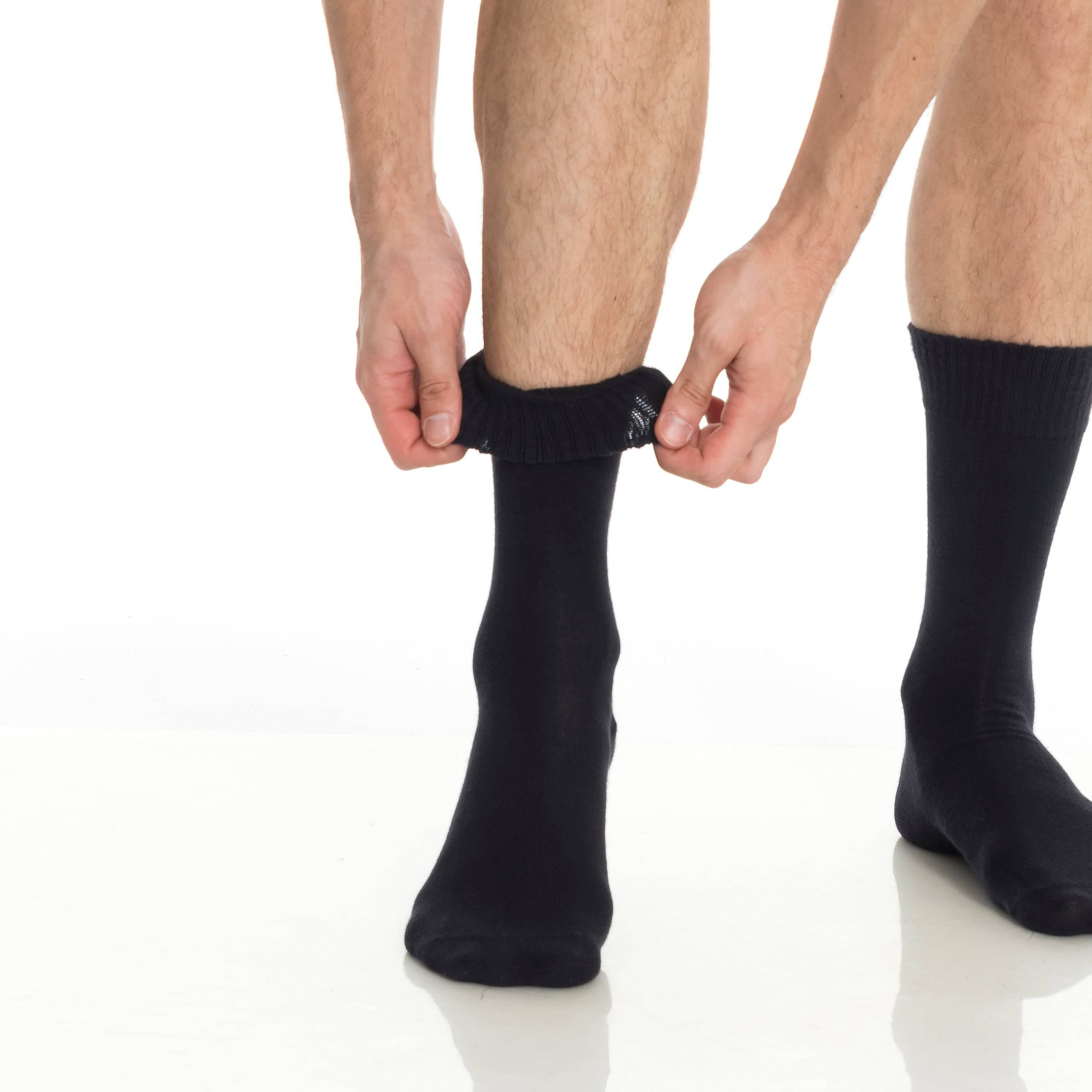 Bamboo Diabetic Crew Socks for Men and Women (4 Pairs) 
