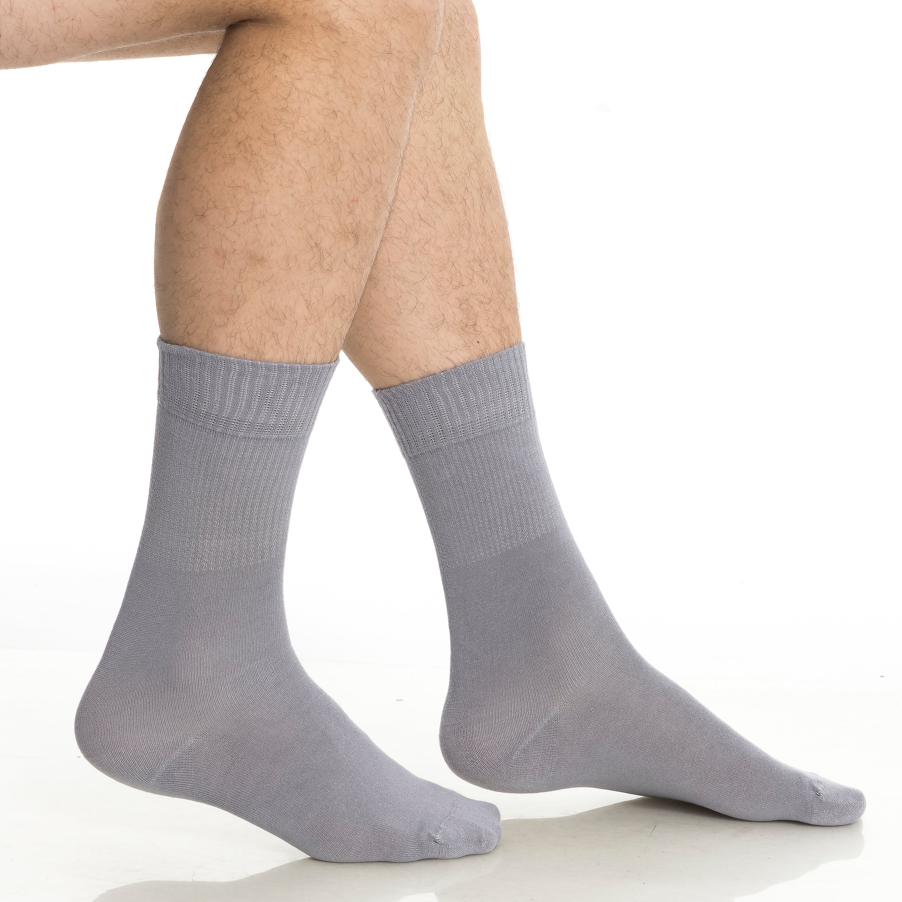 BAMBOOVEN Mens & Womens Rayon Made From Bamboo Diabetic 4 Pairs Crew Socks - Bambooven