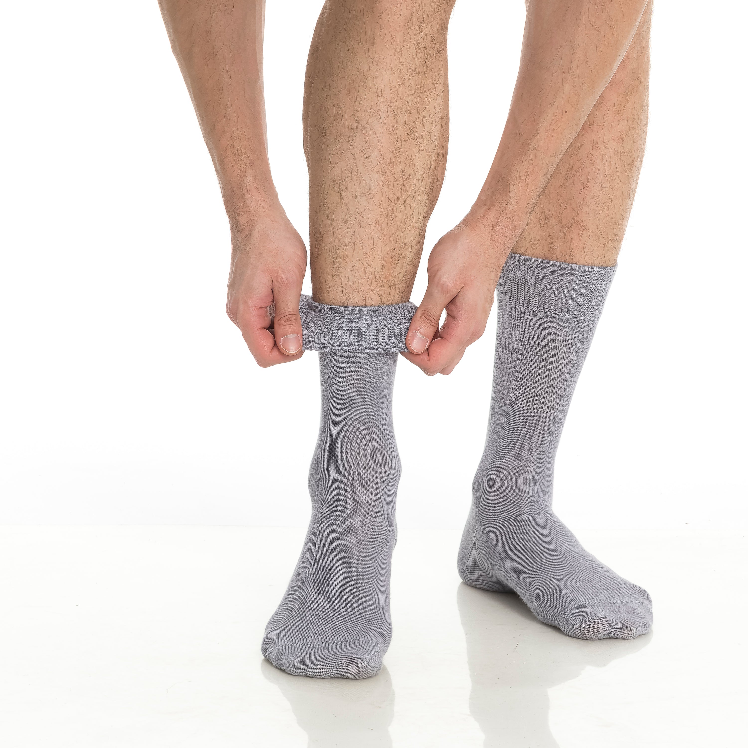 BAMBOOVEN Mens & Womens Rayon Made From Bamboo Diabetic 4 Pairs Crew Socks - Bambooven