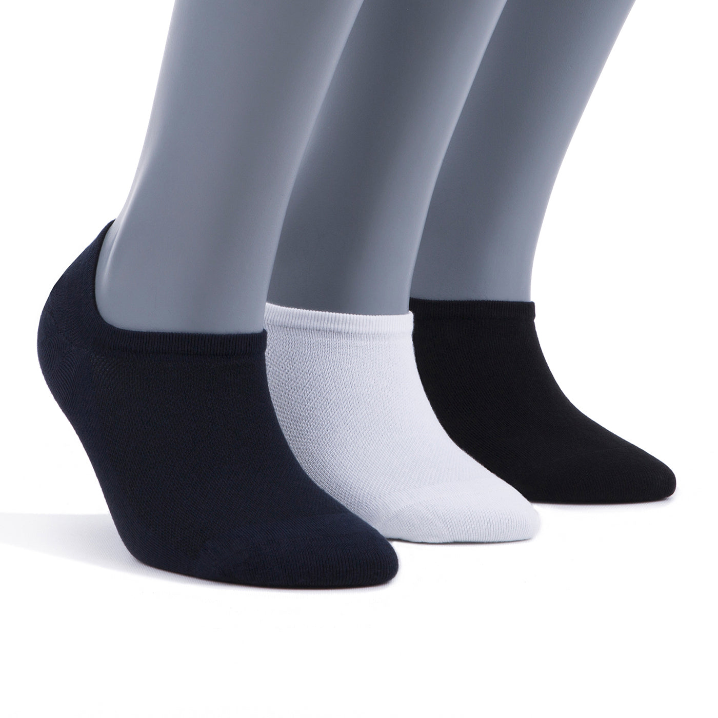 Bambooven Men’s Bamboo No Show Socks – (3 Pack)-444