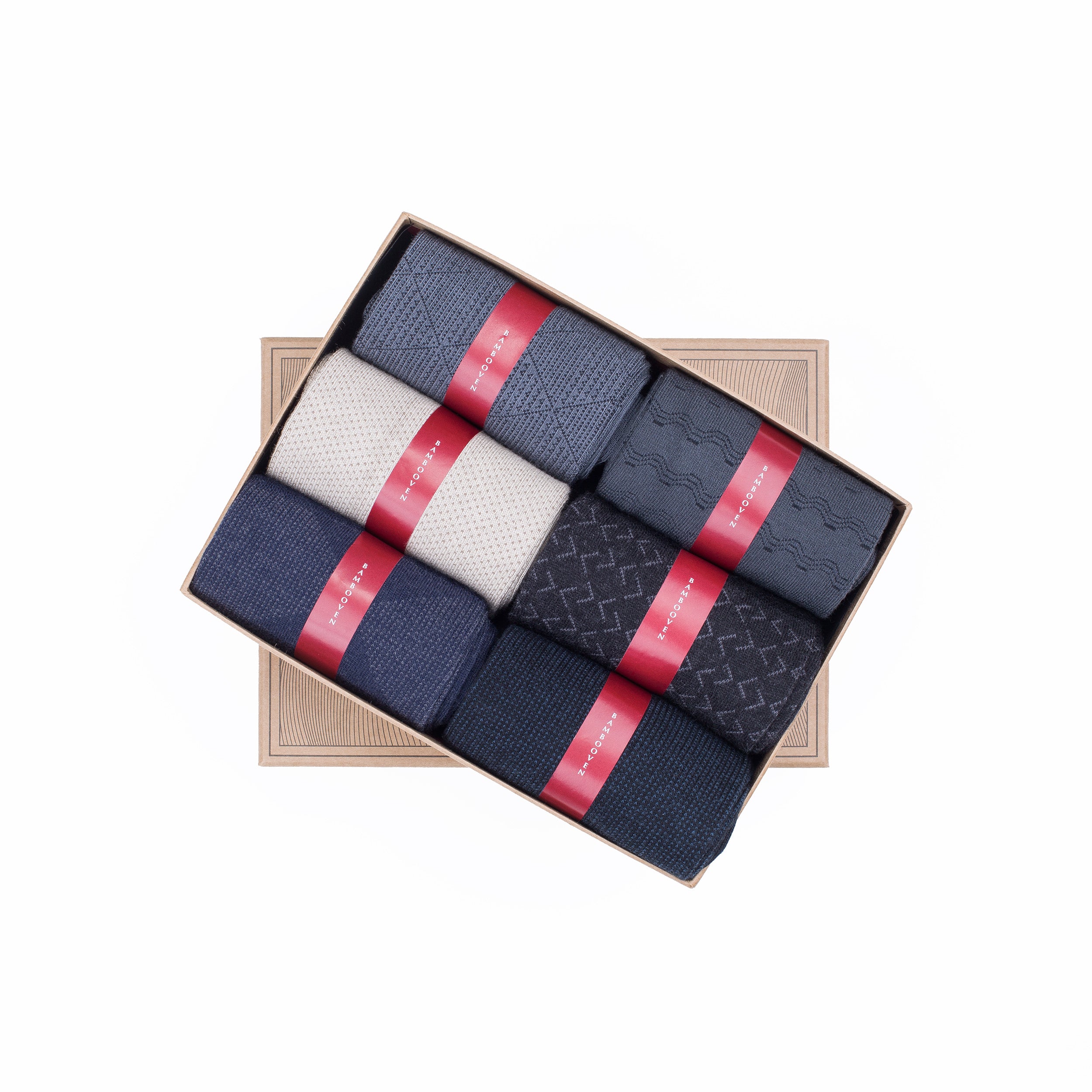 Bambooven Men’s Dress & Trouser Socks – Odor-Free Bamboo (6 Pairs) 594 - Bambooven