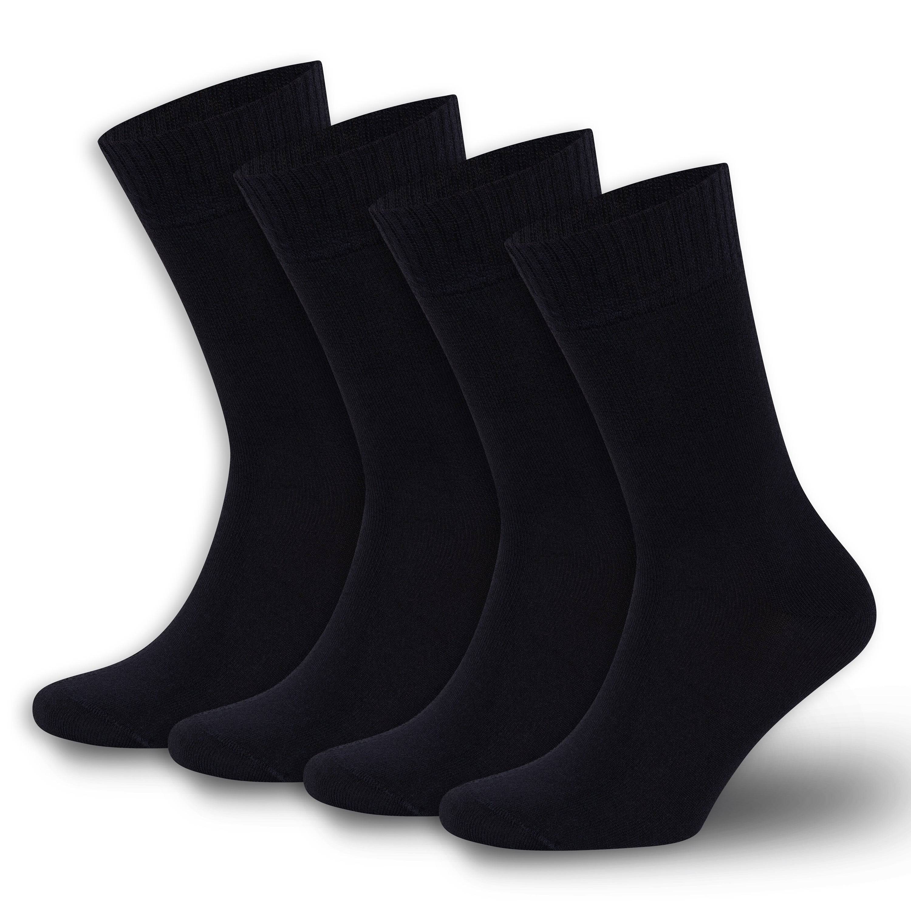 Bamboo Diabetic Crew Socks for Men and Women (4 Pairs)