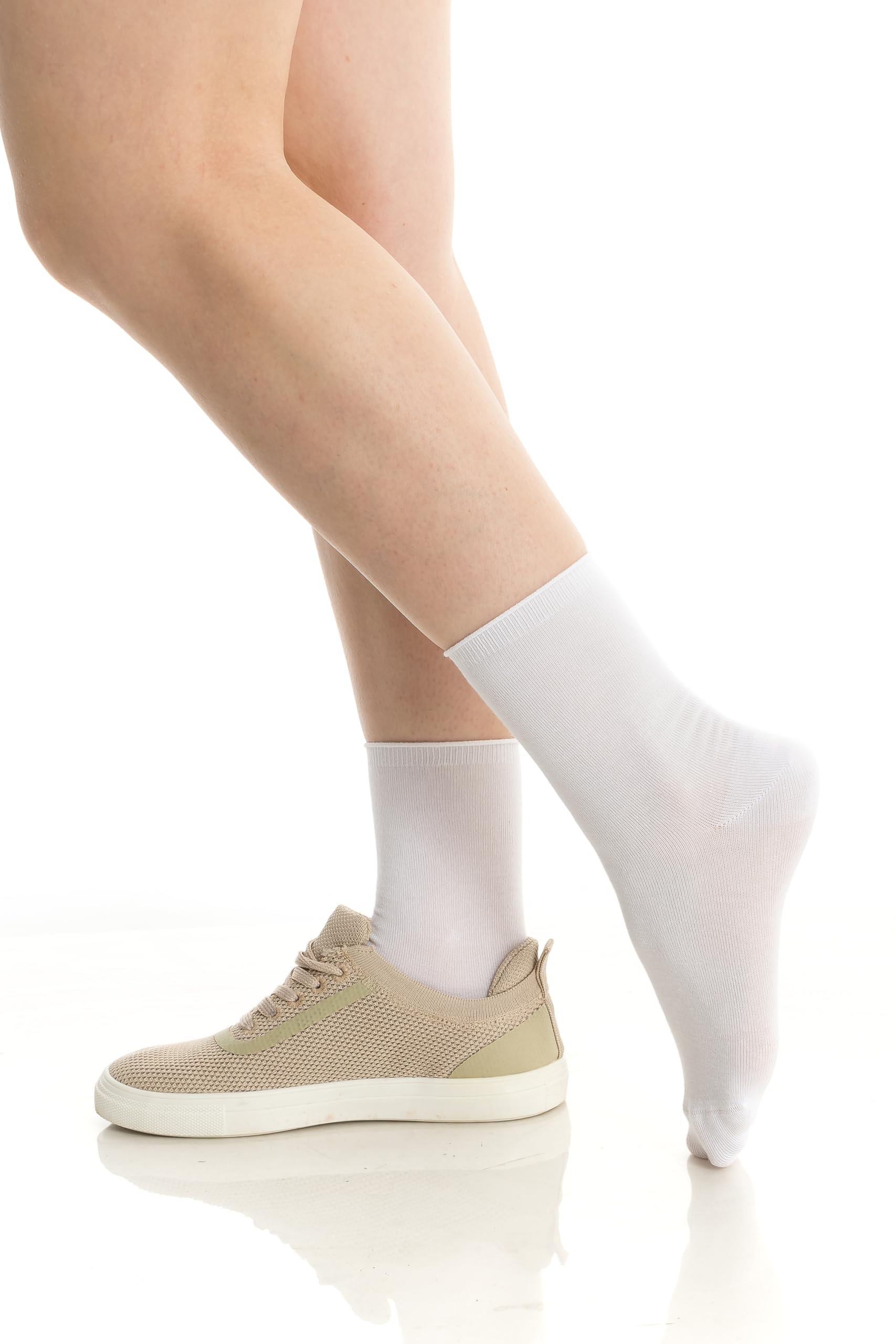 BAMBOOVEN Women’s Bamboo Crew Socks for Women - Super Soft, Odor Free and Breathable Socks - 3 Pairs (Women’s Shoe Size 6-9/9-12) - Bambooven