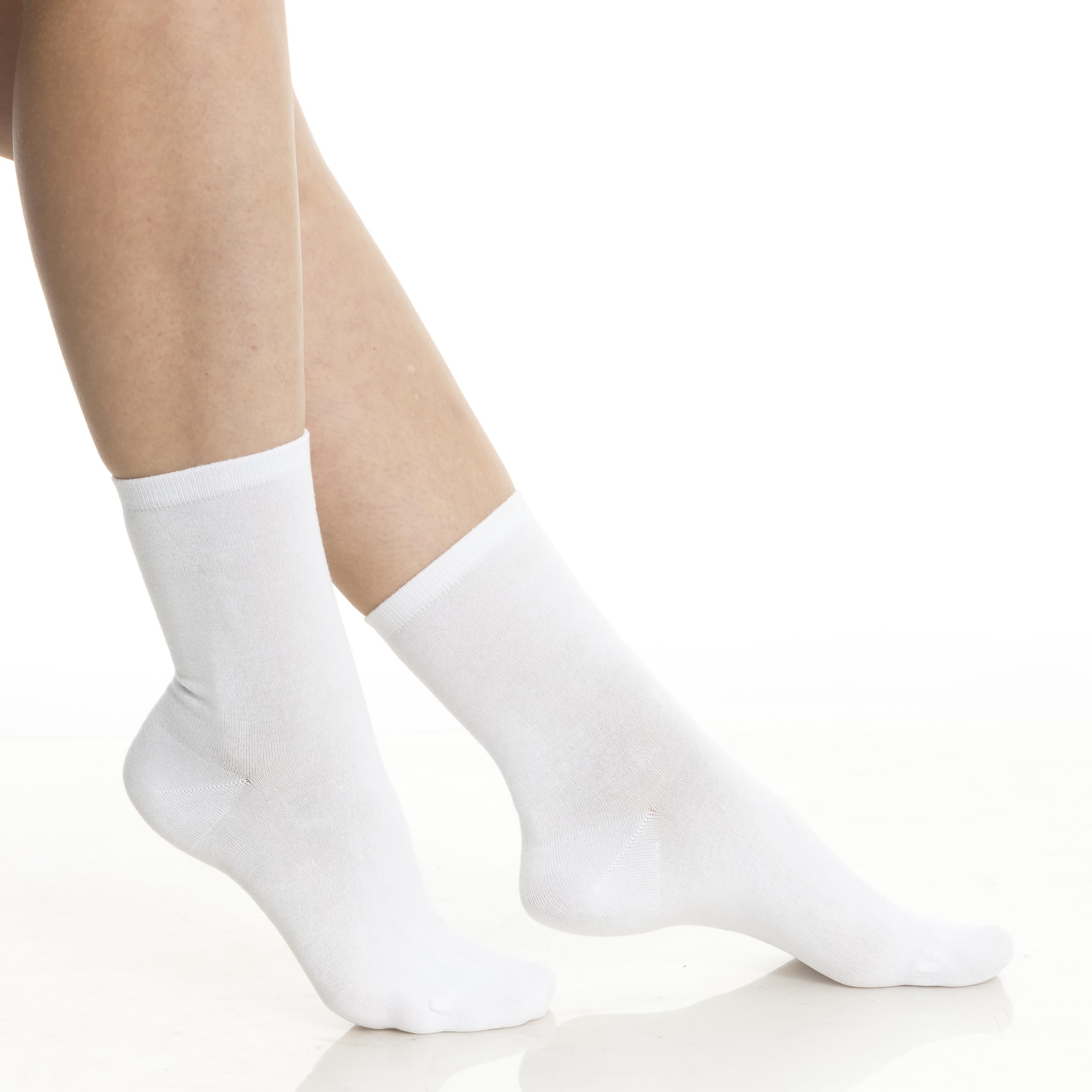 BAMBOOVEN Women’s Bamboo Crew Socks for Women - Super Soft, Odor Free and Breathable Socks - 3 Pairs (Women’s Shoe Size 6-9/9-12) - Bambooven