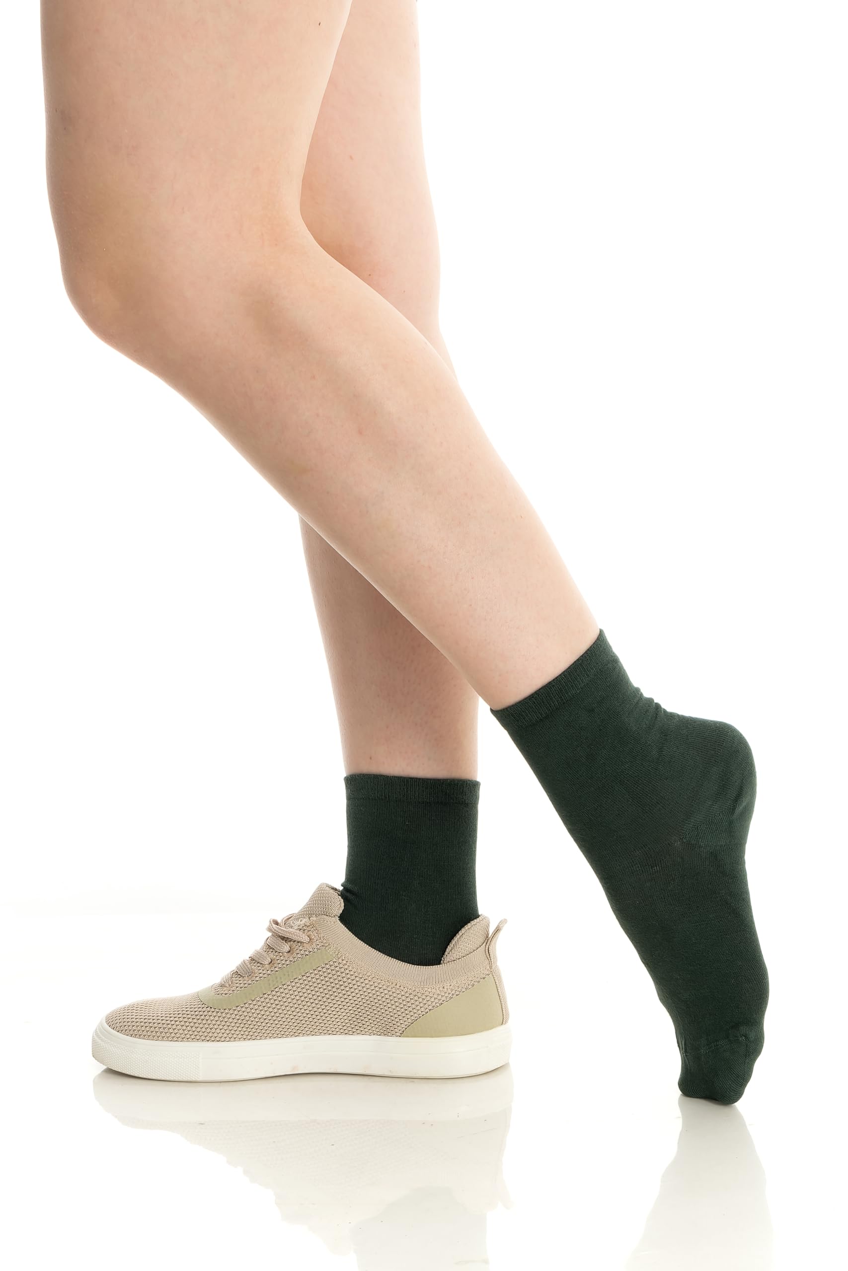 BAMBOOVEN Women’s Bamboo Crew Socks for Women - Super Soft, Odor Free and Breathable Socks - 3 Pairs (Women’s Shoe Size 6-9/9-12) - Bambooven