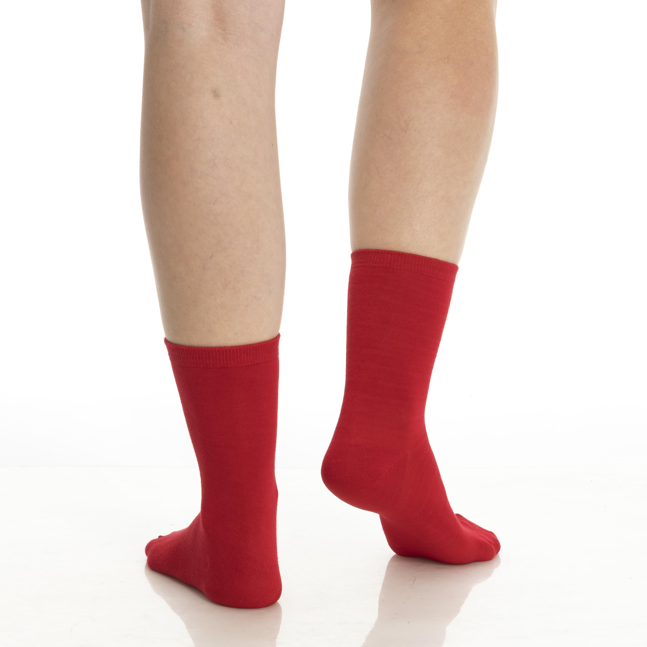 BAMBOOVEN Women’s Bamboo Crew Socks for Women - Super Soft, Odor Free and Breathable Socks - 3 Pairs (Women’s Shoe Size 6-9/9-12) - Bambooven