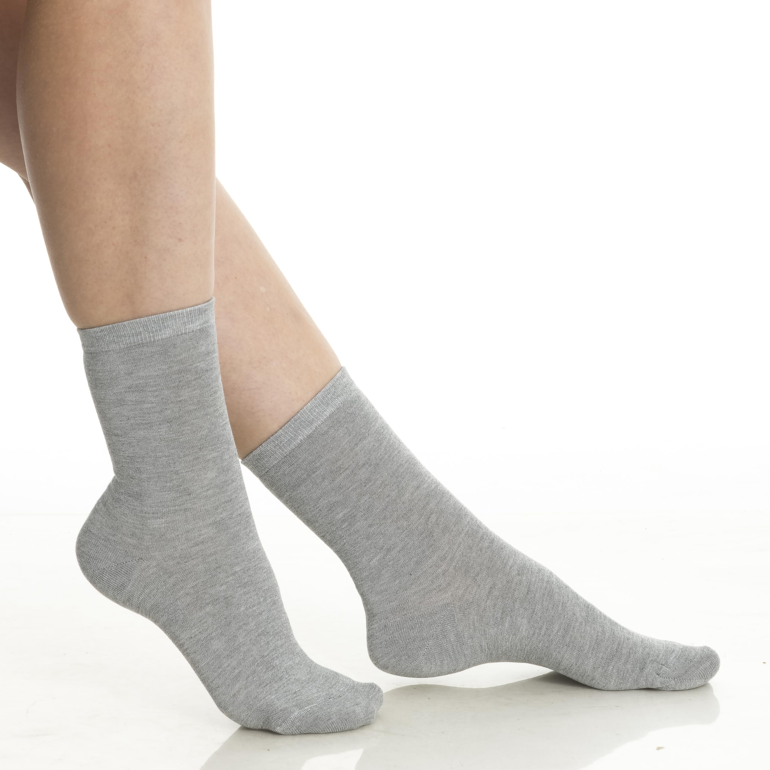 BAMBOOVEN Women’s Bamboo Crew Socks for Women - Super Soft, Odor Free and Breathable Socks - 3 Pairs (Women’s Shoe Size 6-9/9-12) - Bambooven