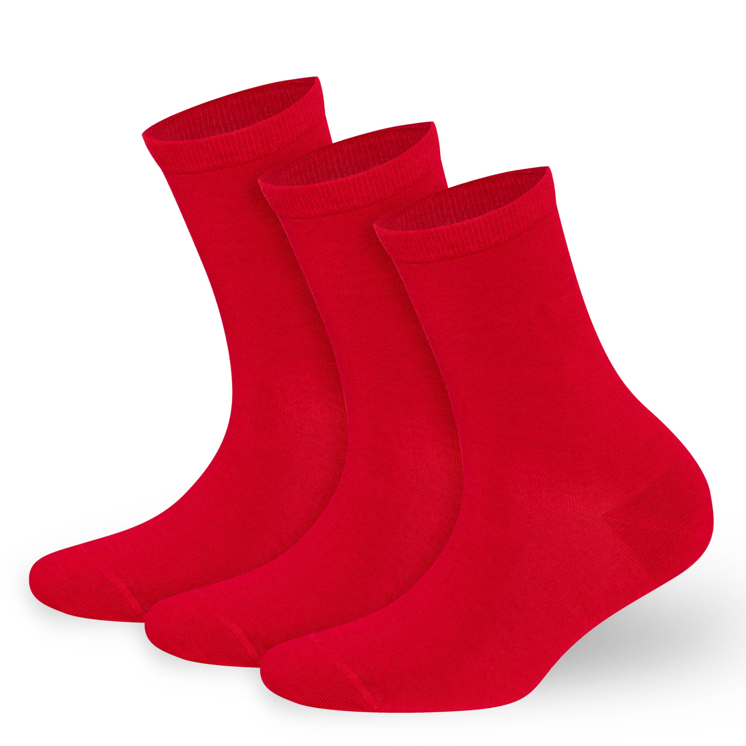 BAMBOOVEN Women’s Bamboo Crew Socks for Women - Super Soft, Odor Free and Breathable Socks - 3 Pairs (Women’s Shoe Size 6-9/9-12) - Bambooven