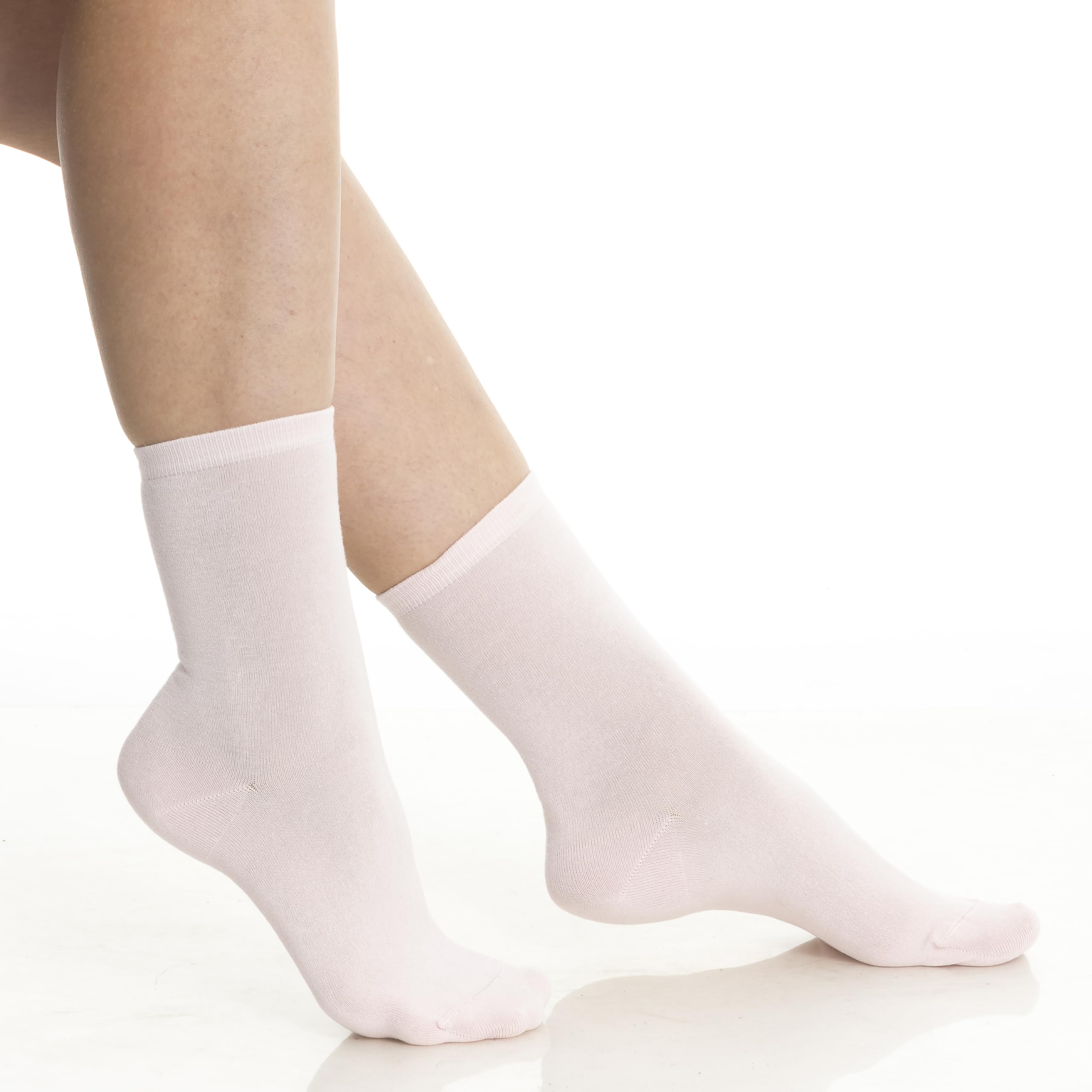 BAMBOOVEN Women’s Bamboo Crew Socks for Women - Super Soft, Odor Free and Breathable Socks - 3 Pairs (Women’s Shoe Size 6-9/9-12) - Bambooven