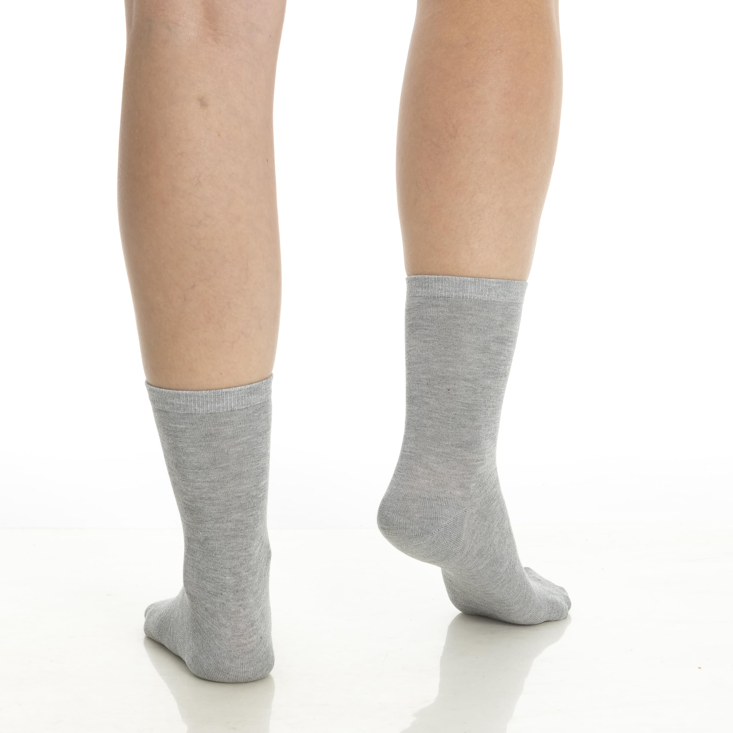 BAMBOOVEN Women’s Bamboo Crew Socks for Women - Super Soft, Odor Free and Breathable Socks - 3 Pairs (Women’s Shoe Size 6-9/9-12) - Bambooven