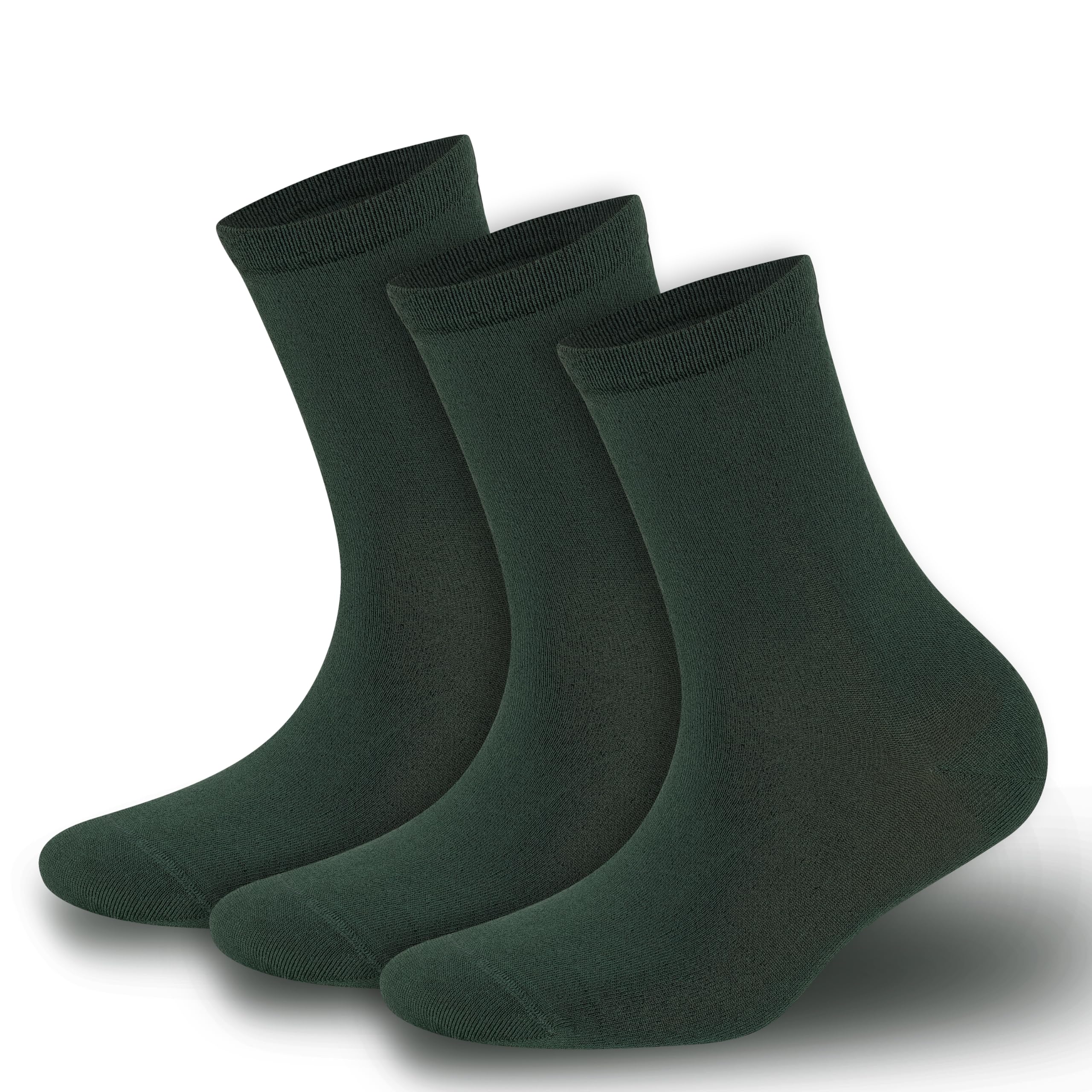 BAMBOOVEN Women’s Bamboo Crew Socks for Women - Super Soft, Odor Free and Breathable Socks - 3 Pairs (Women’s Shoe Size 6-9/9-12) - Bambooven