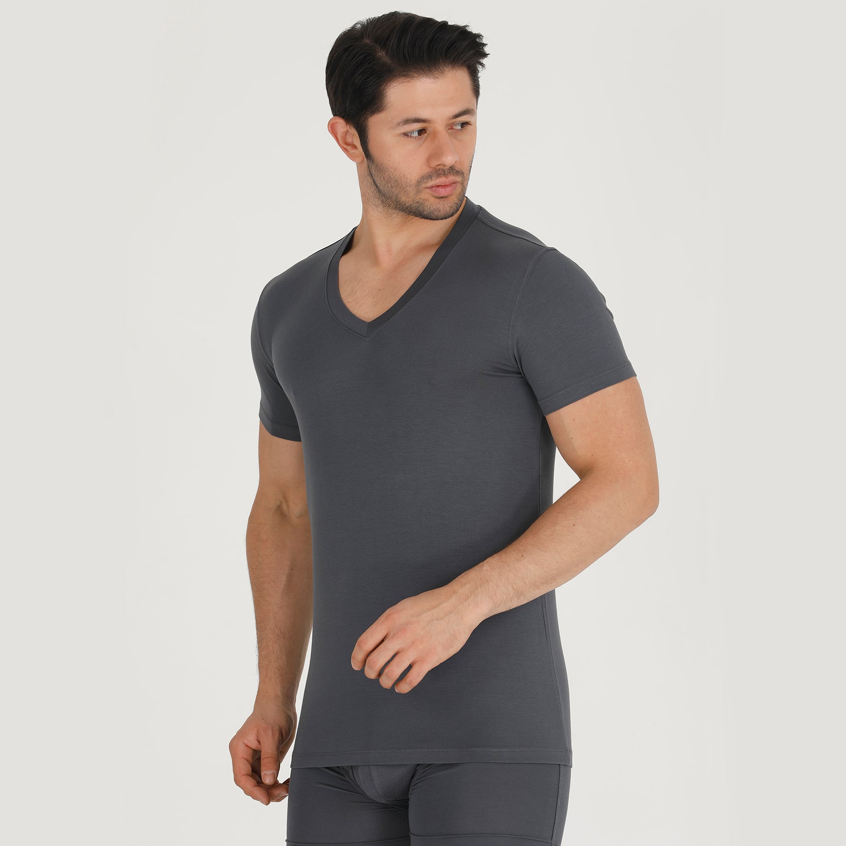 Maillot de corps col V en bambou pour homme (lot de 3)