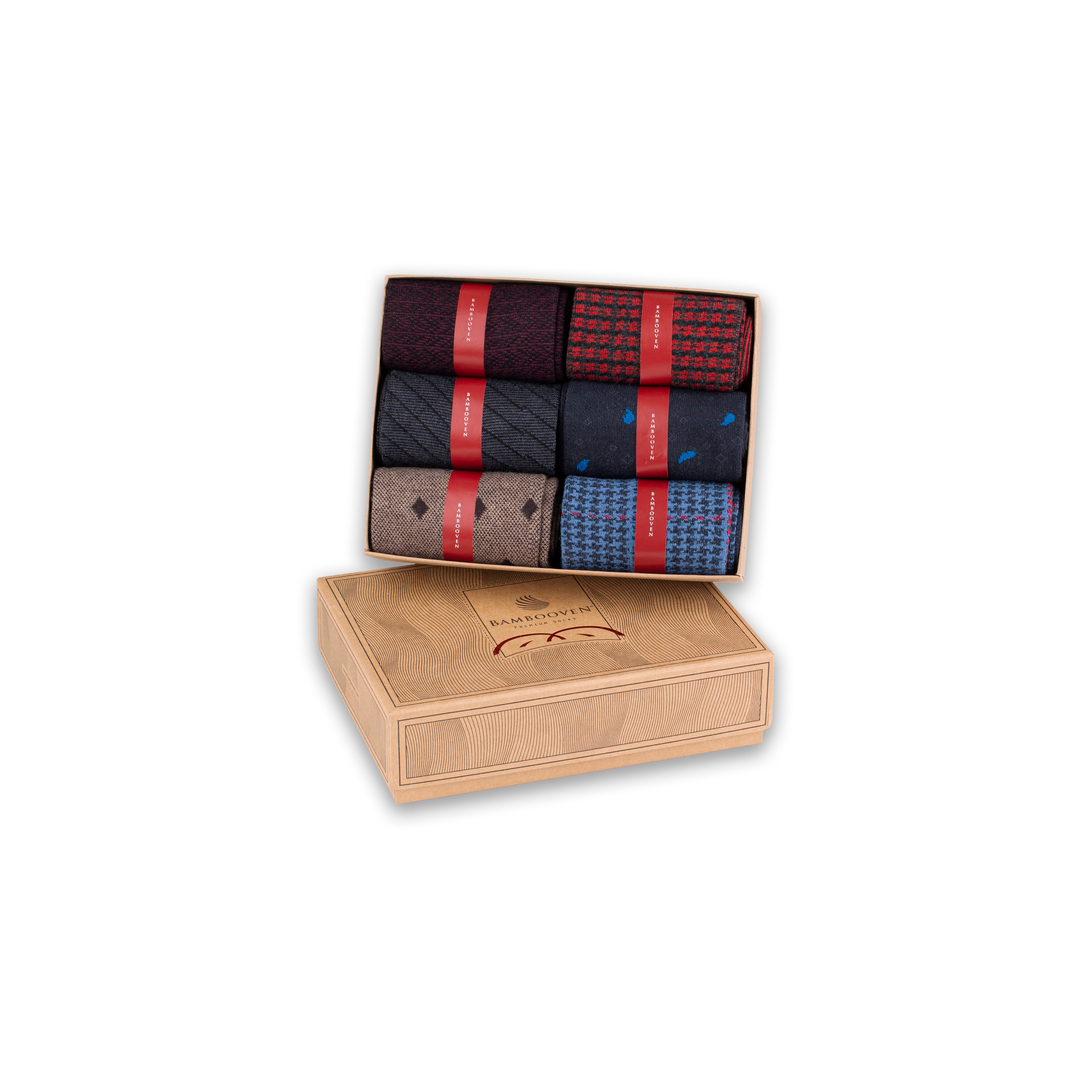 Bambooven Men’s Dress & Trouser Socks – Odor-Free Bamboo (6 Pairs) 638 - Bambooven