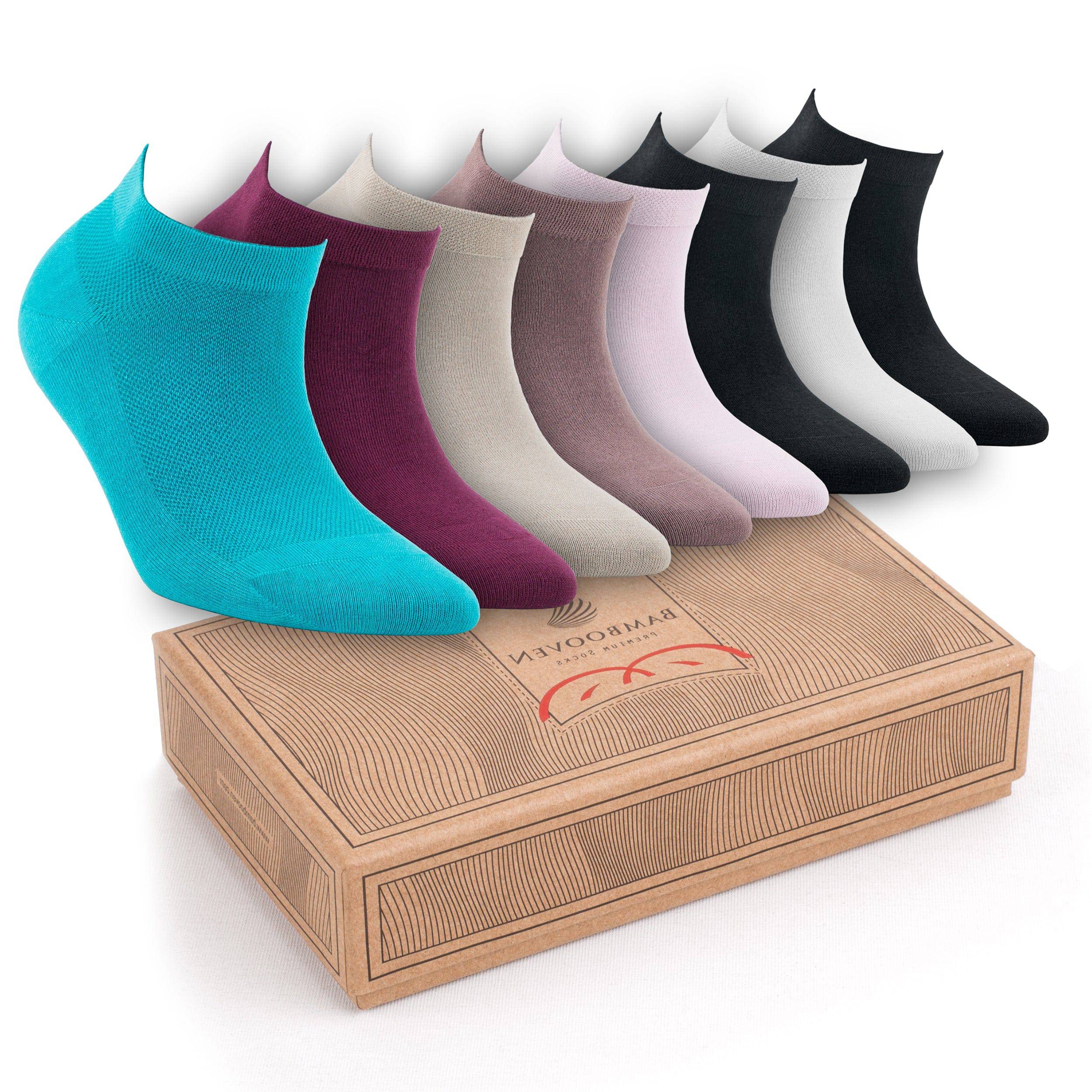Bambooven Women’s Casual Ankle Socks – Soft & Breathable (8 Pack)-550 - Bambooven