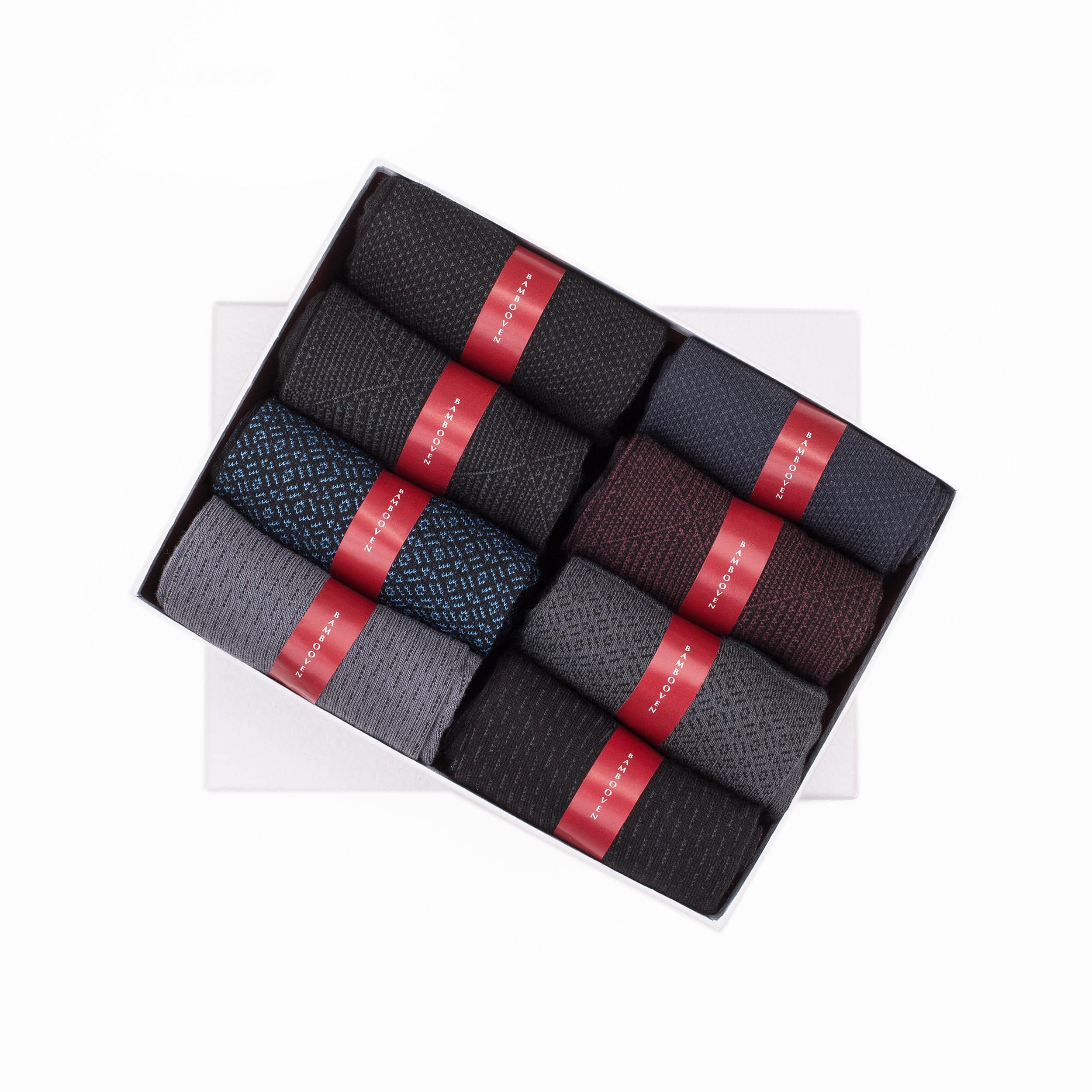 Bambooven Men’s Lightweight Dress & Trouser Socks – (8 Pack) - Bambooven