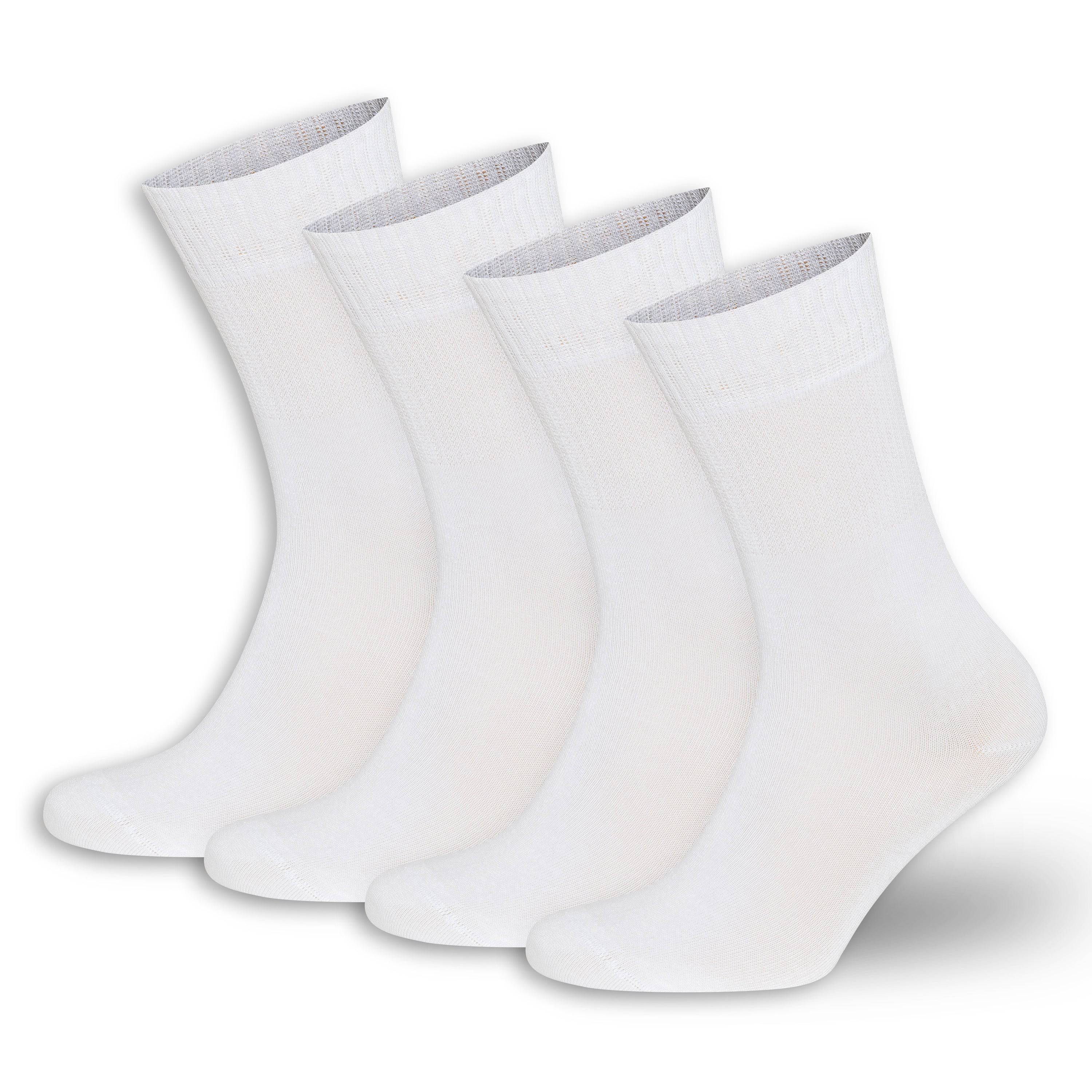 Bamboo Diabetic Crew Socks for Men and Women (4 Pairs)