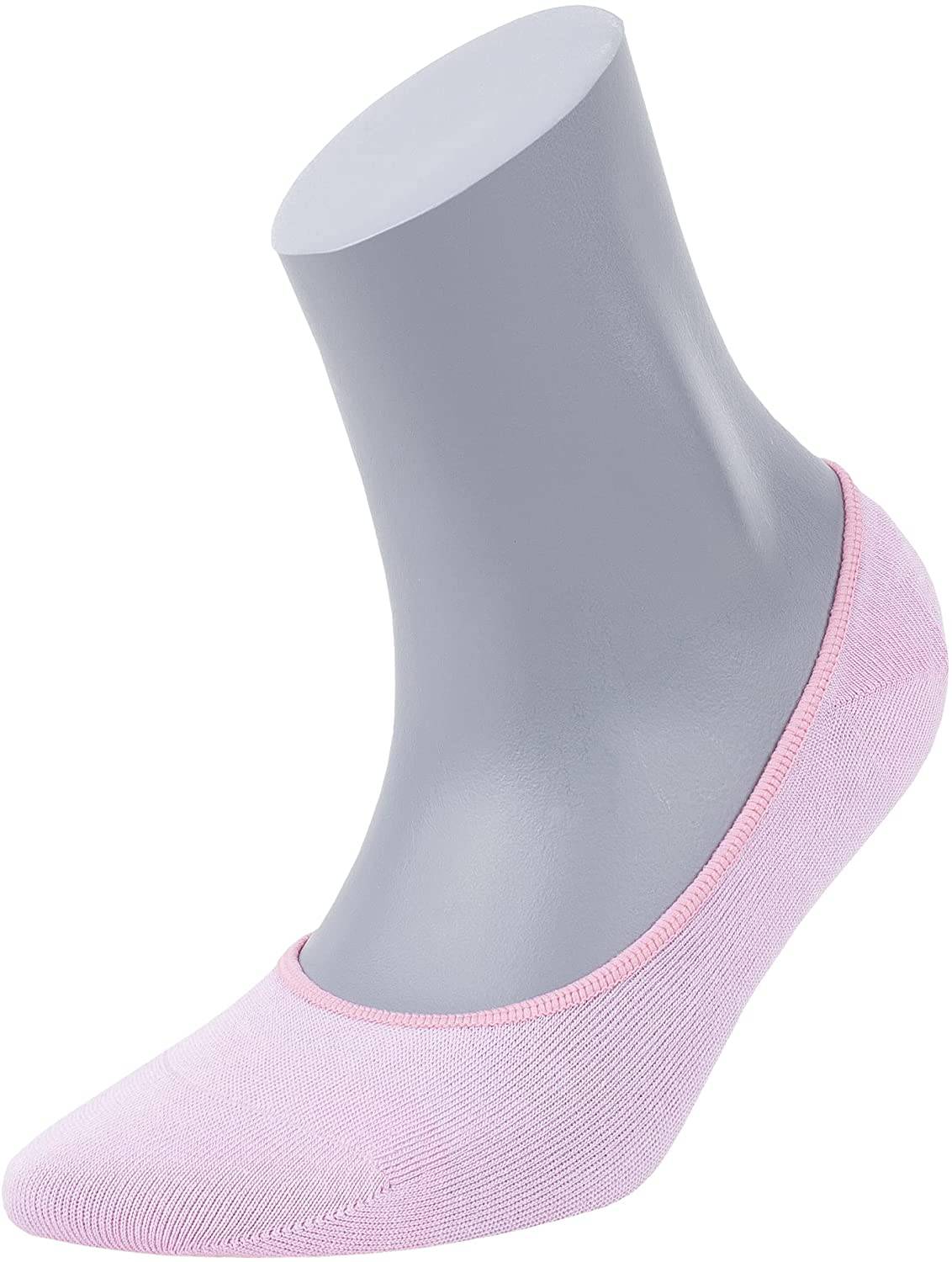 Bambooven Women's Bamboo Premium No Show Invisible Socks 6 Pairs-612 - Bambooven
