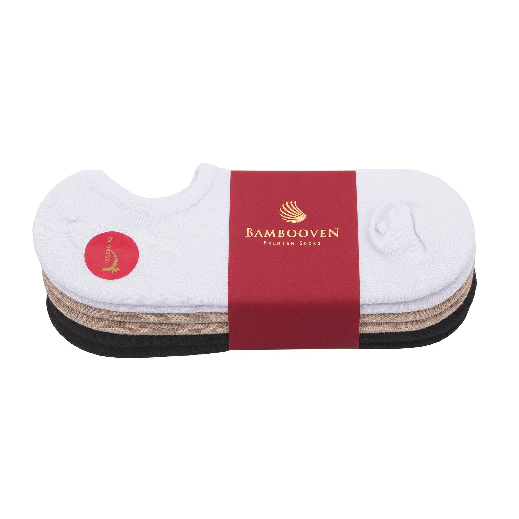 Bambooven Women's Premium Ultra Soft Bamboo No Show Casual Socks, 6pk.-553 - Bambooven