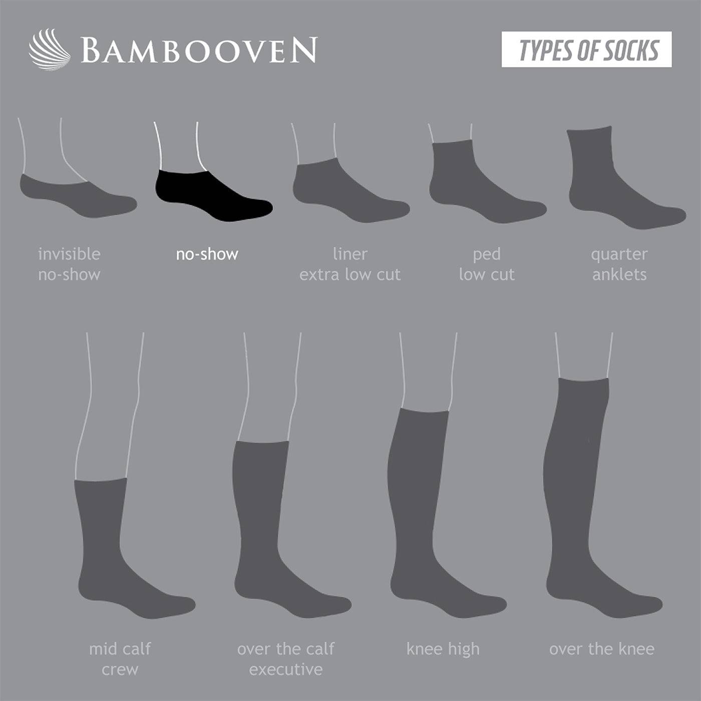 Bambooven Women's Premium Ultra Soft Bamboo No Show Casual White Socks, 6pk. -611 - Bambooven