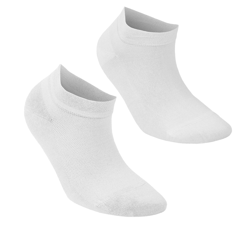 Non-irritating socks for sensitive feet. Perfect fit white women socks by Bambooven. 